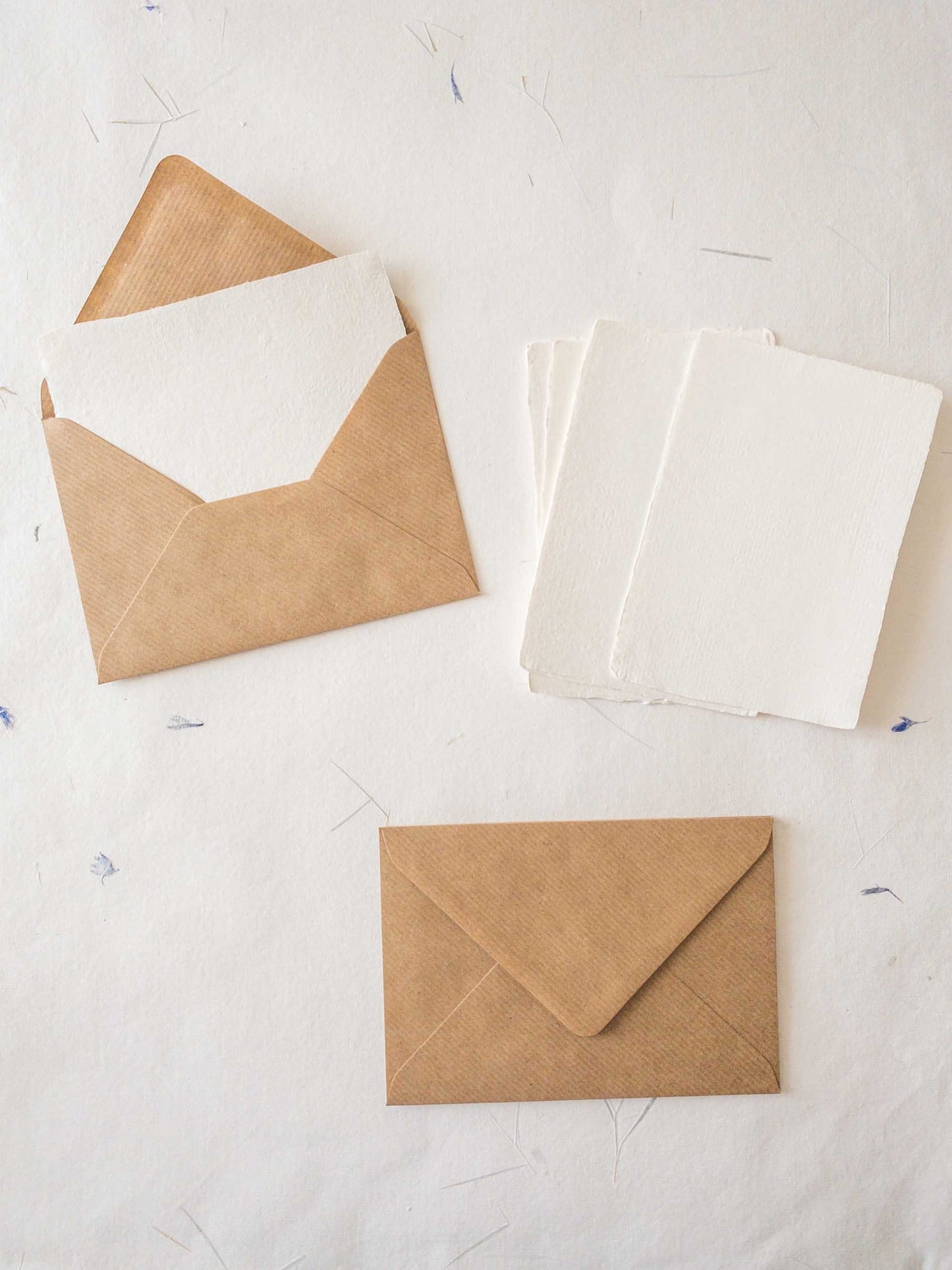 Handmade Deckle Edge Paper with Envelop, cotton Deckle Edge Paper, Invitation Paper, Calligraphy Paper, Papier Fait Main