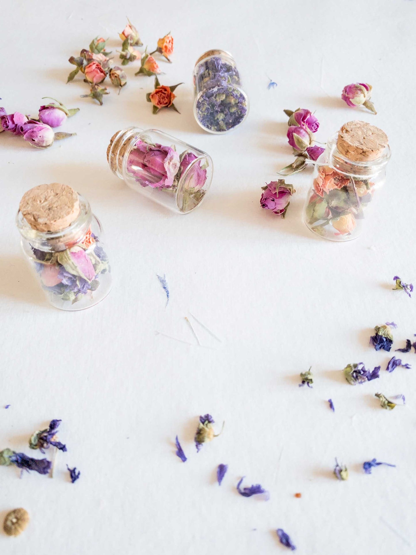 Glass bottle of dried flowers, mixed flowers, dried flowers in a bottle ,Wedding gift, dried flower, fleur séchée ,