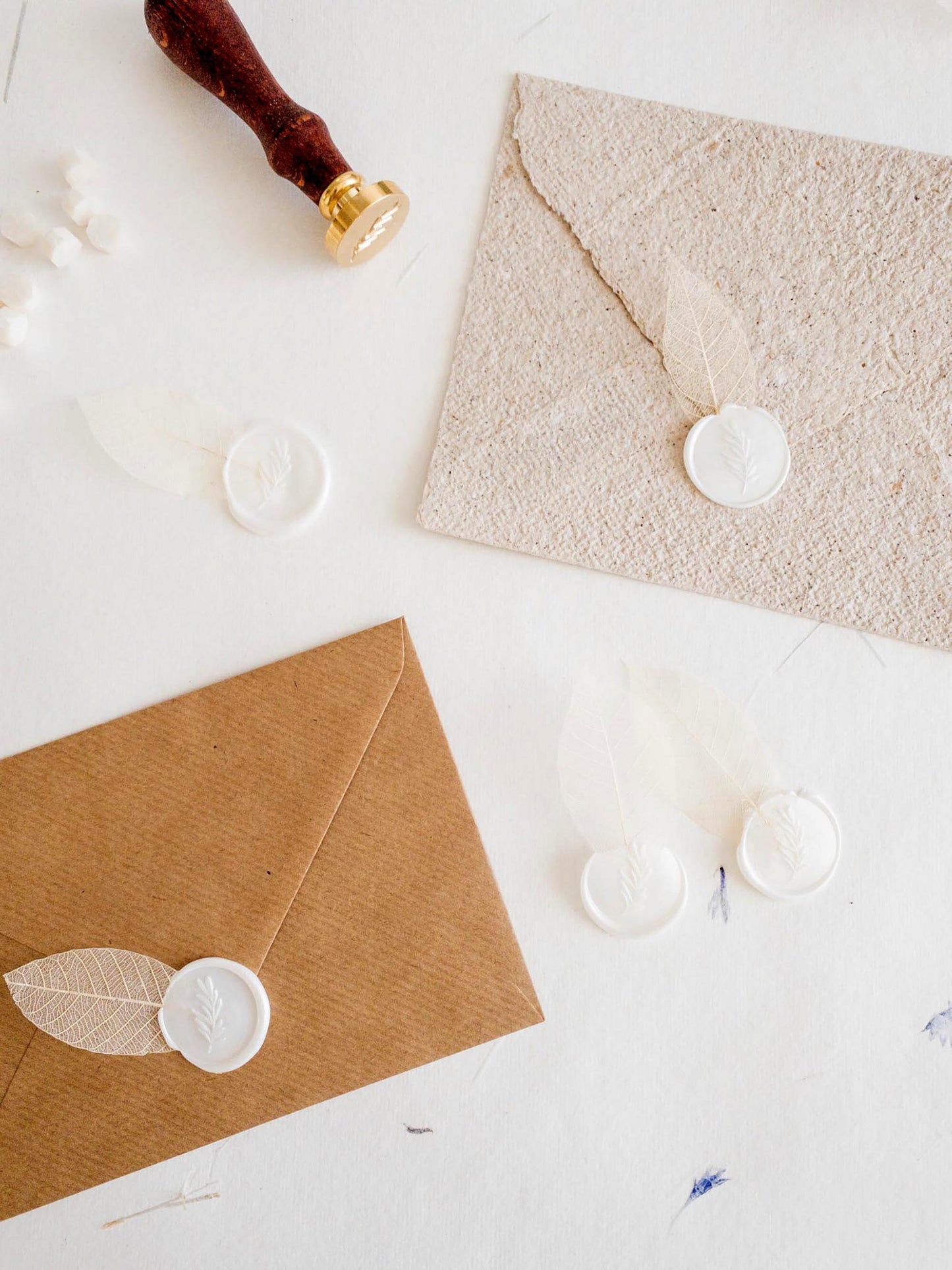 Self Adhesive wax seal with natural skeleton leaves, Gold Leaf Wax Seals, Invitation Wax Seals, Wedding Wax Seal Stickers