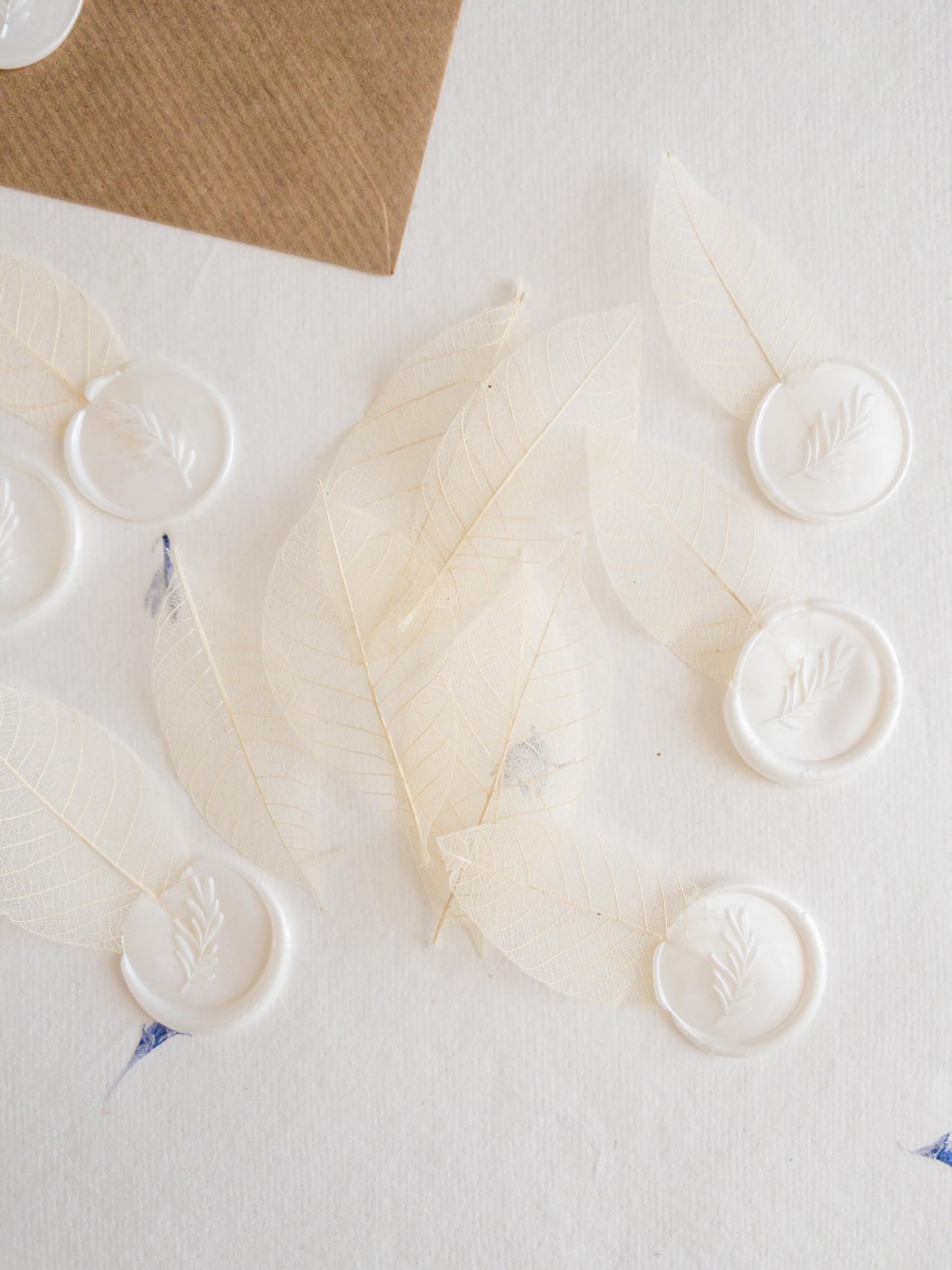 Self Adhesive wax seal with natural skeleton leaves, Gold Leaf Wax Seals, Invitation Wax Seals, Wedding Wax Seal Stickers