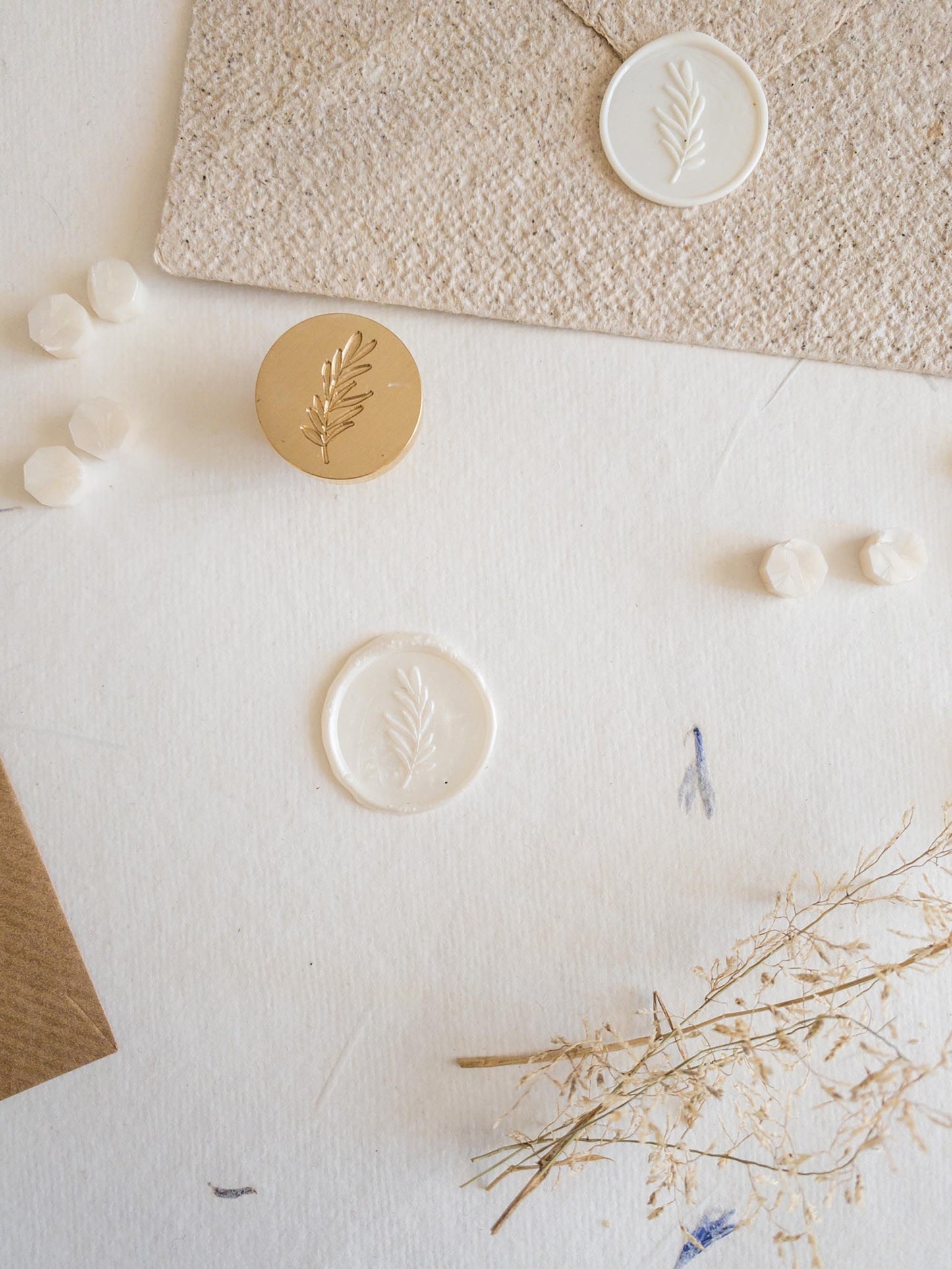 Sage leaf "" Self Adhesive wax seal , Gold Leaf Wax Seals, Invitation Wax Seals, Wedding Wax Seal Stickers