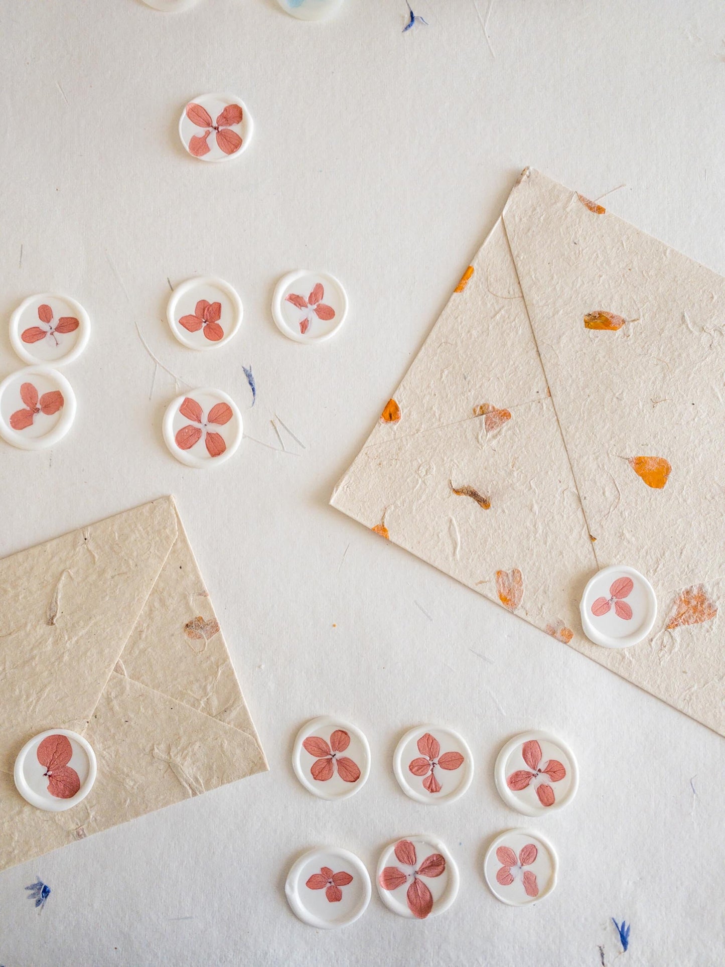 white wax Hydrangea flower Seals Stickers, Self Adhesive Wax Seals, flower Wax Seals, Invitation Wax Seals, Wedding Wax Seal Stickers