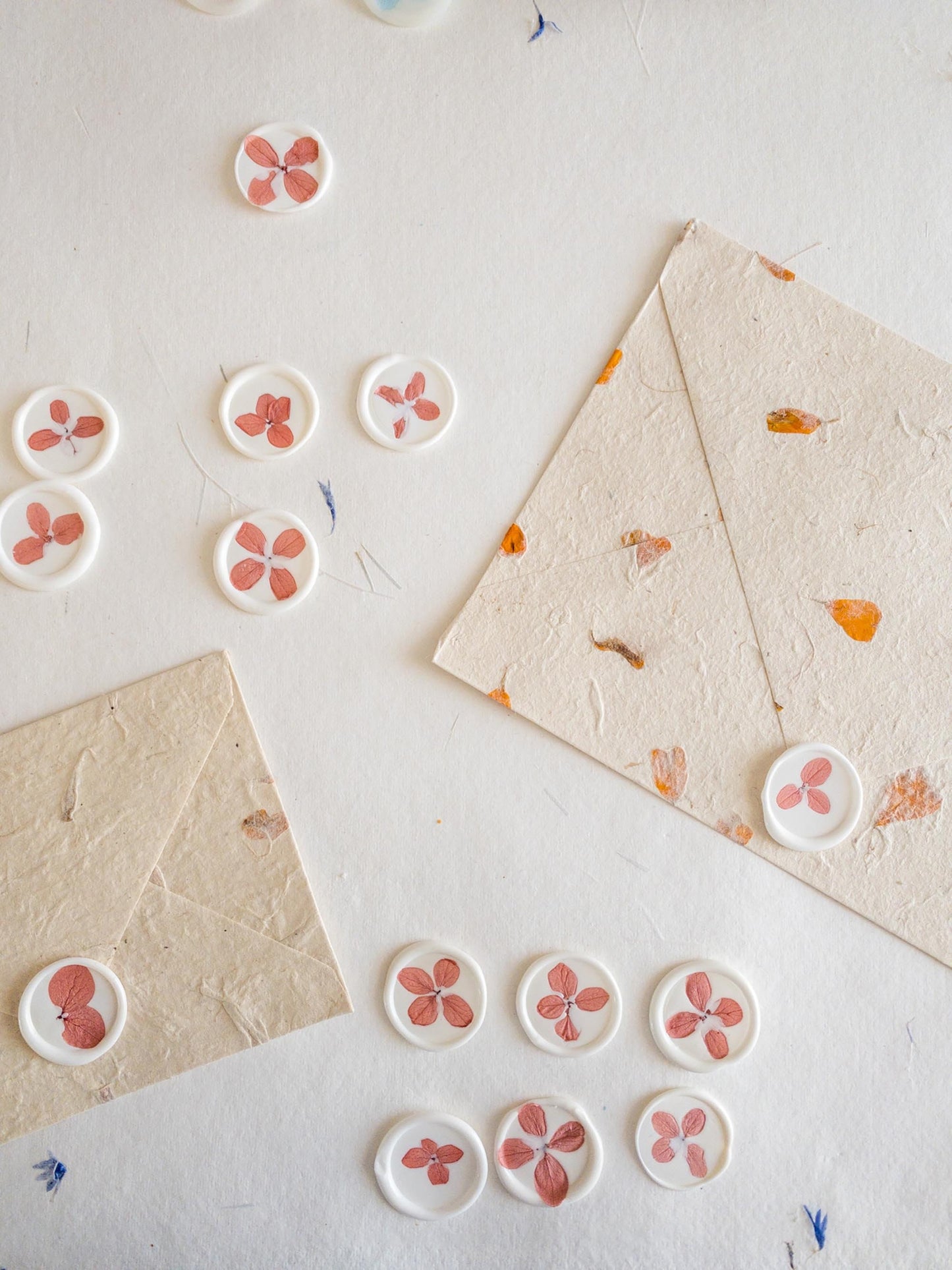 white wax Hydrangea flower Seals Stickers, Self Adhesive Wax Seals, flower Wax Seals, Invitation Wax Seals, Wedding Wax Seal Stickers