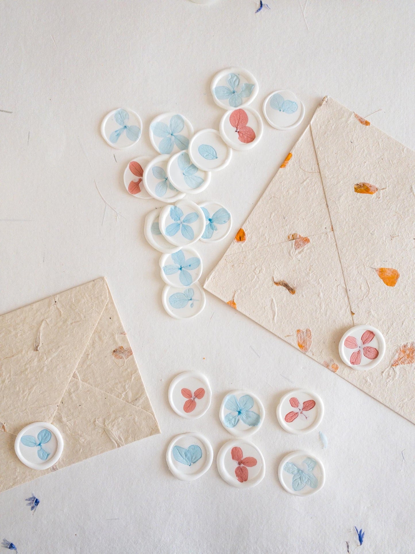 white wax Hydrangea flower Seals Stickers, Self Adhesive Wax Seals, flower Wax Seals, Invitation Wax Seals, Wedding Wax Seal Stickers