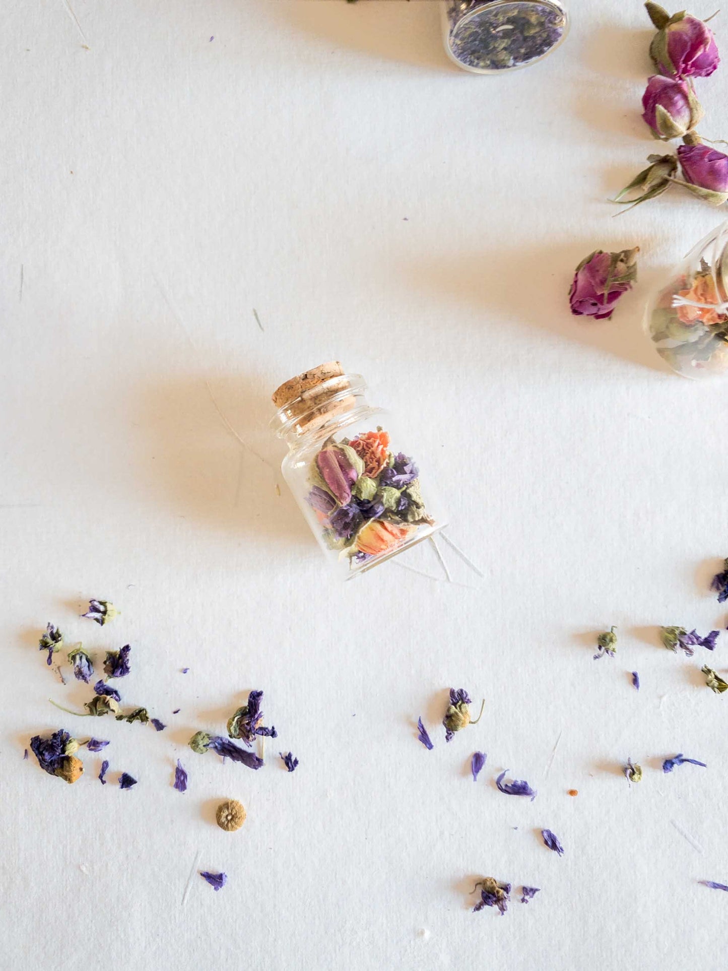 Glass bottle of dried flowers, mixed flowers, dried flowers in a bottle ,Wedding gift, dried flower, fleur séchée ,