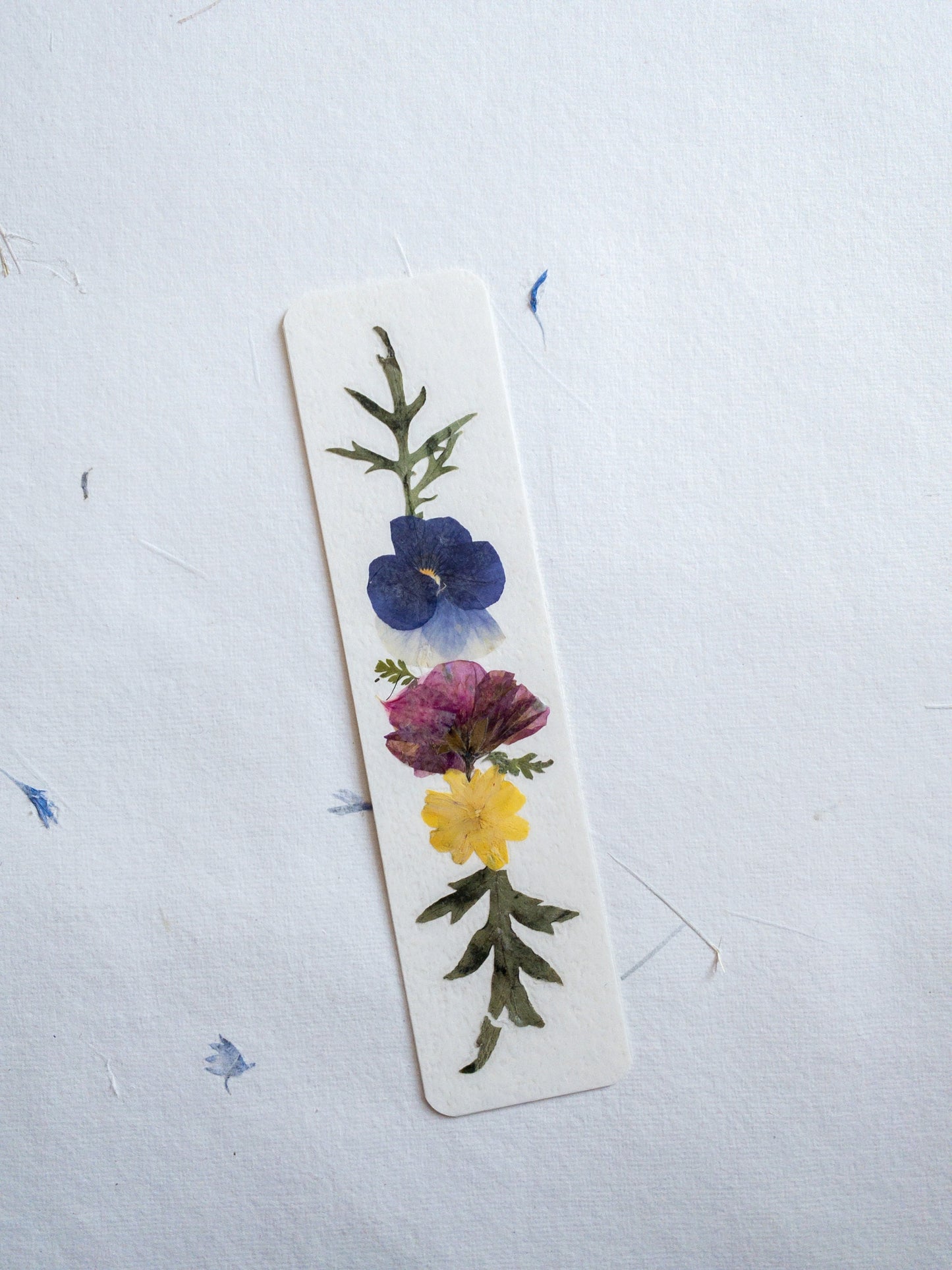 pressed flower bookmark, mixed flowers, handmade bookmark, gift, dried flower, fleur séchée , marque page
