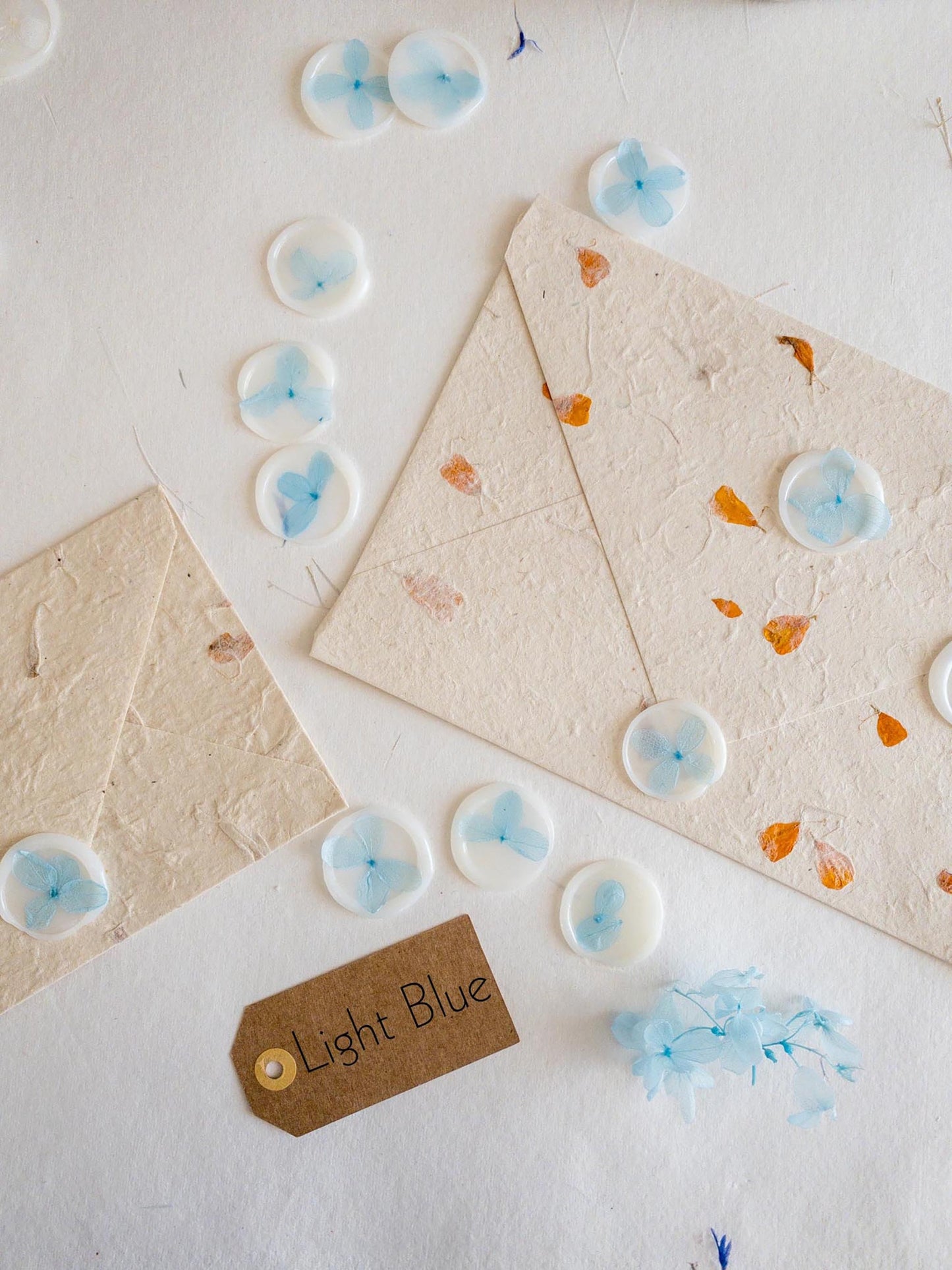 Hydrangea Pressed flower Seals Stickers, Self Adhesive Wax Seals, flower Wax Seals, Invitation Wax Seals, Wedding Wax Seal Stickers