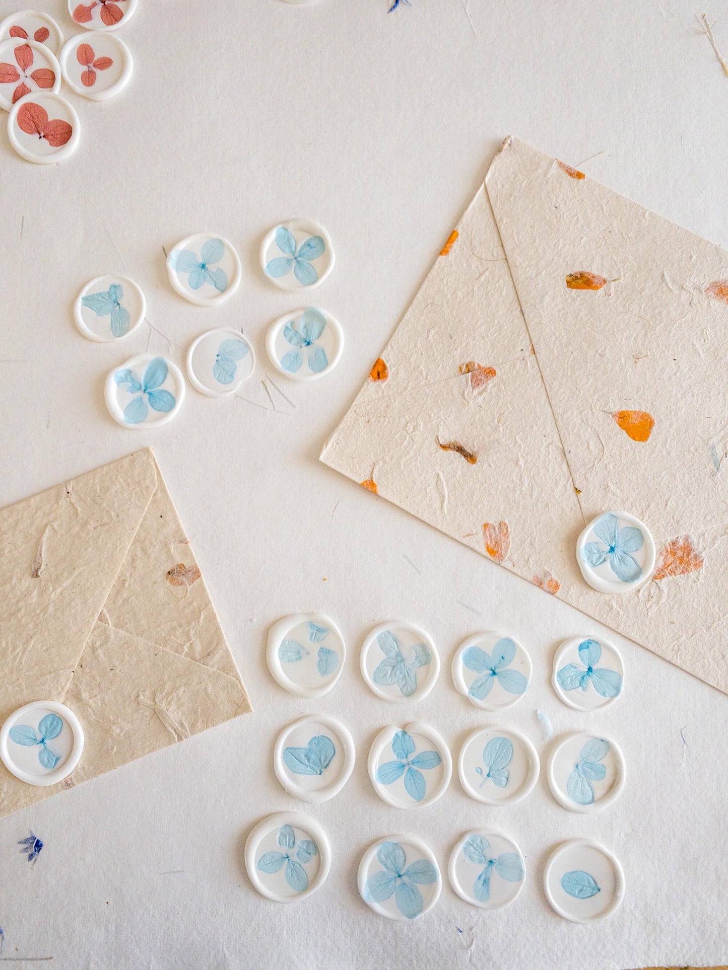 white wax Hydrangea flower Seals Stickers, Self Adhesive Wax Seals, flower Wax Seals, Invitation Wax Seals, Wedding Wax Seal Stickers