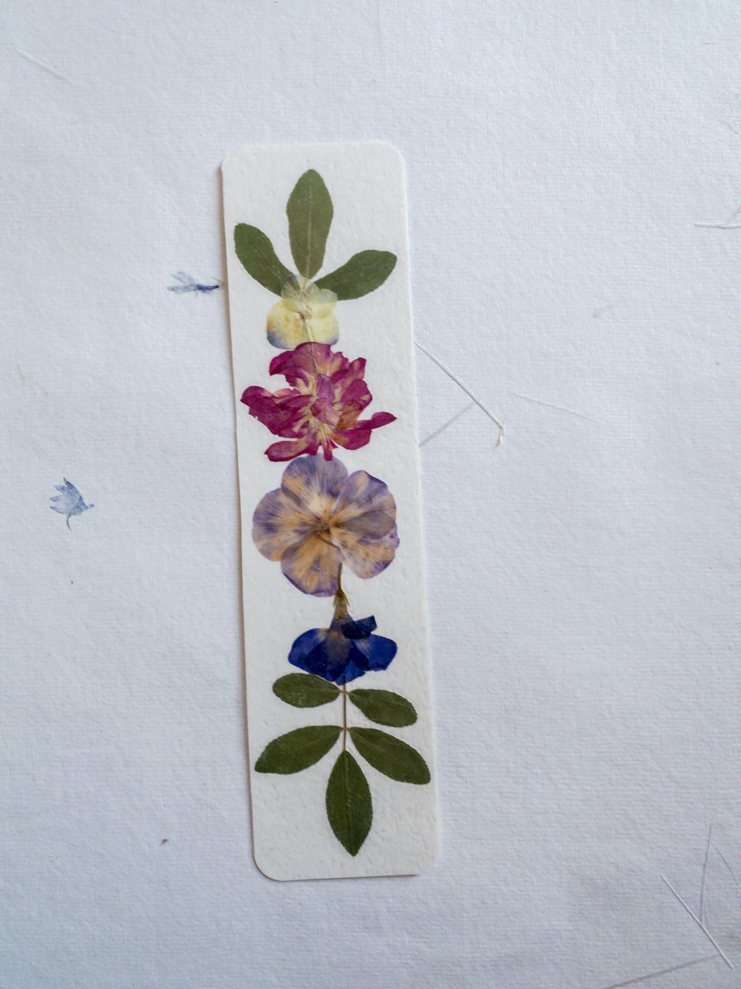 pressed flower bookmark, mixed flowers, handmade bookmark, gift, dried flower, fleur séchée , marque page