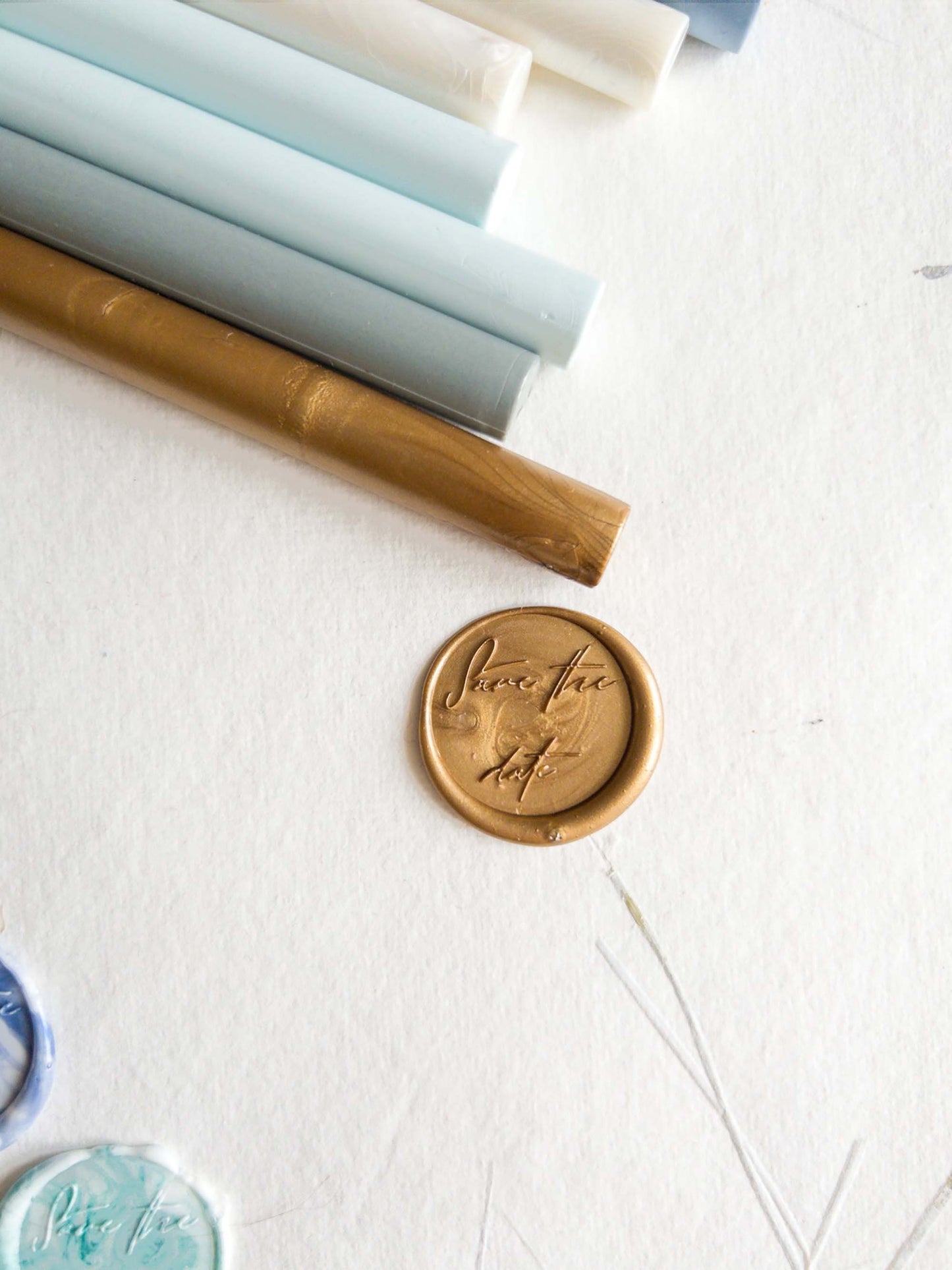 "Save The Date" Self Adhesive wax seal