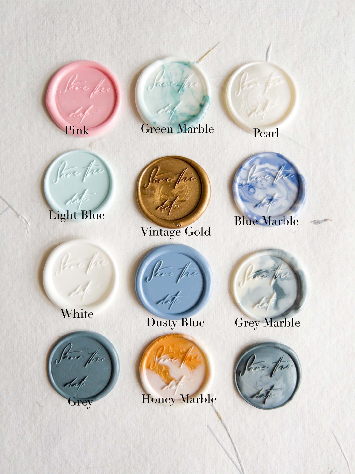 "Save The Date" Self Adhesive wax seal