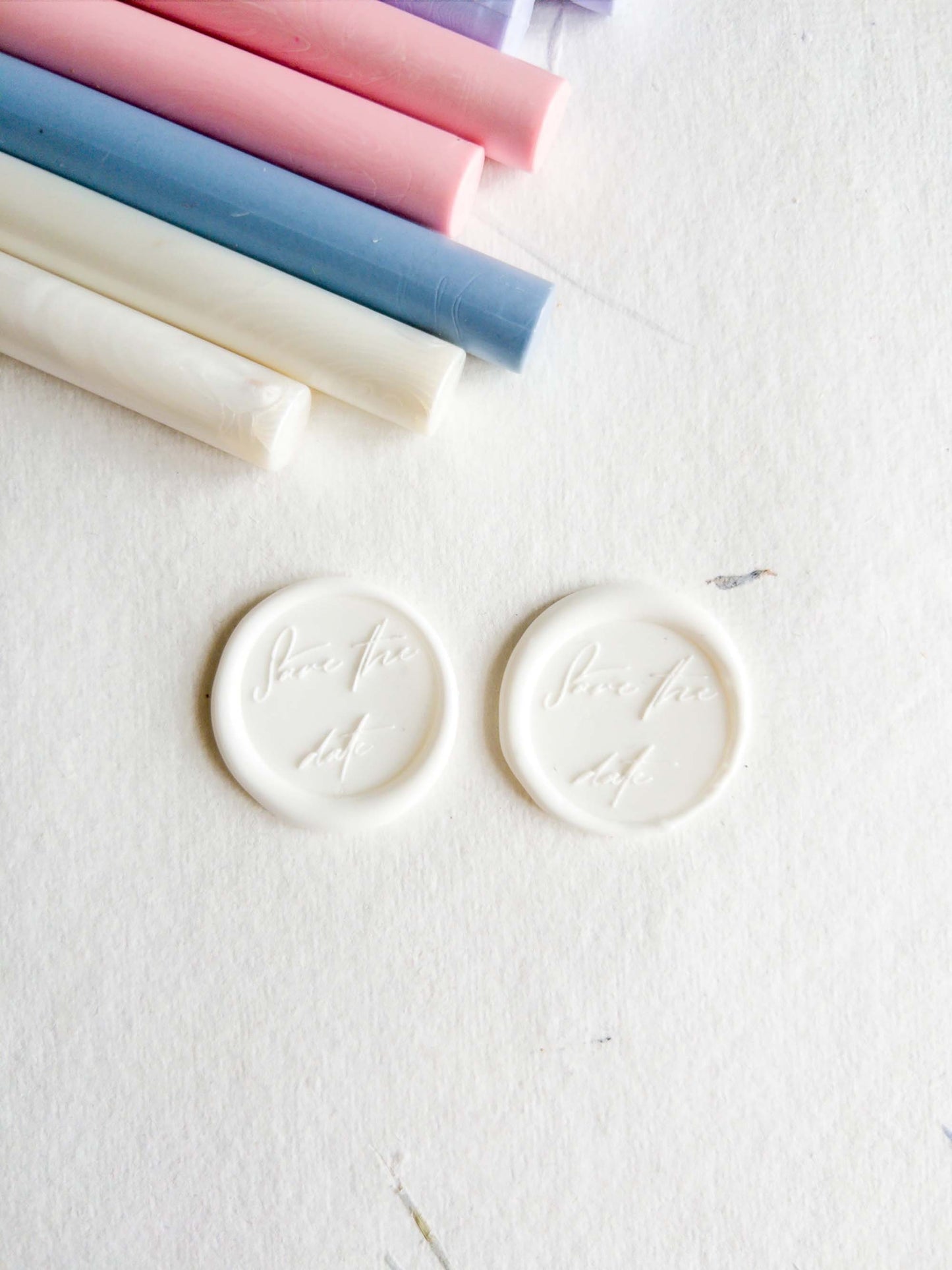 "Save The Date" Self Adhesive wax seal
