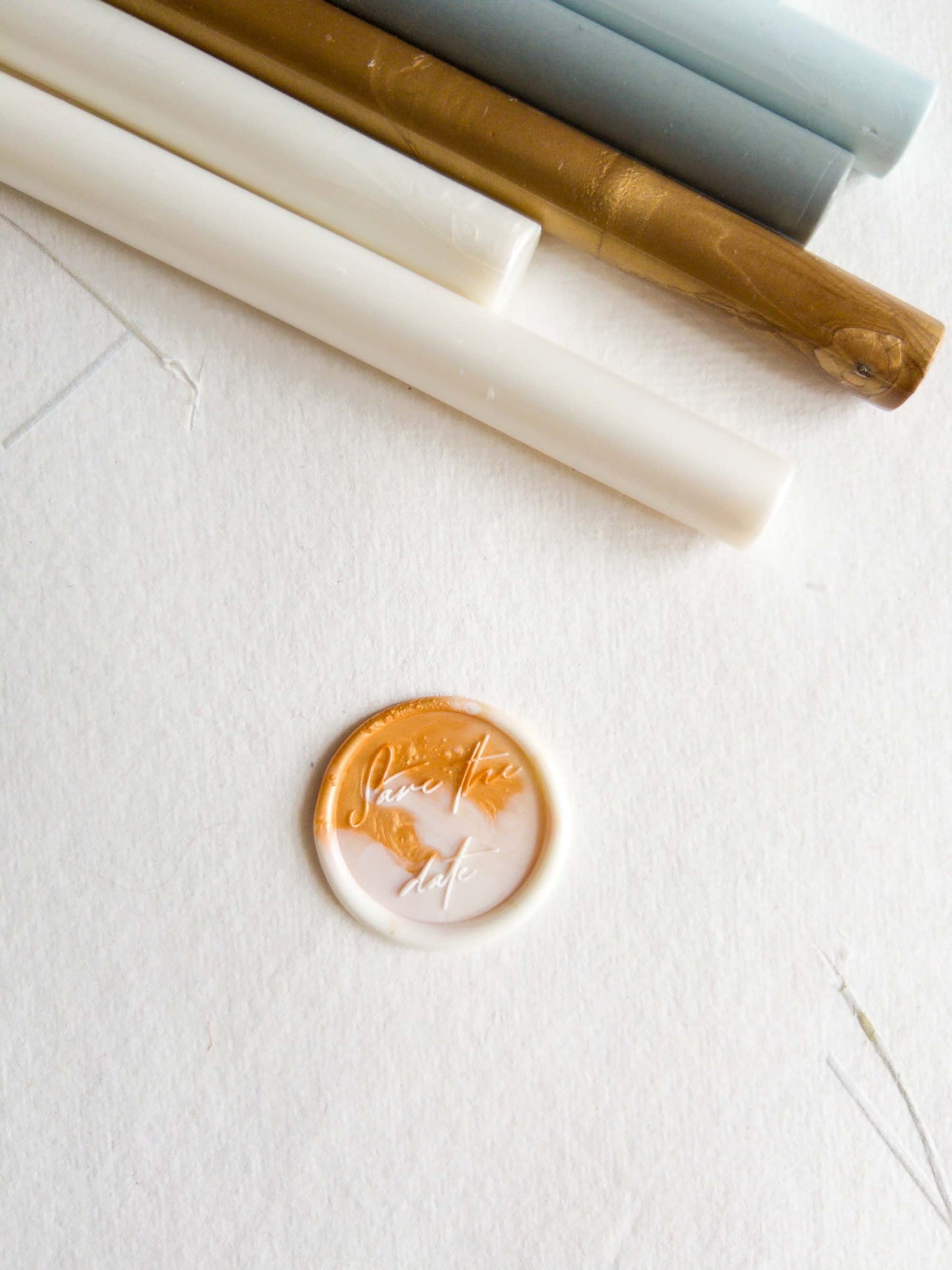 "Save The Date" Self Adhesive wax seal