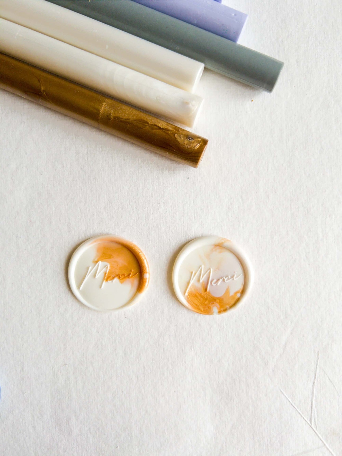 MERCI"" Self Adhesive wax seal, Merci wax seal , Gold Leaf Wax Seals, Invitation Wax Seals, Wedding Wax Seal Stickers