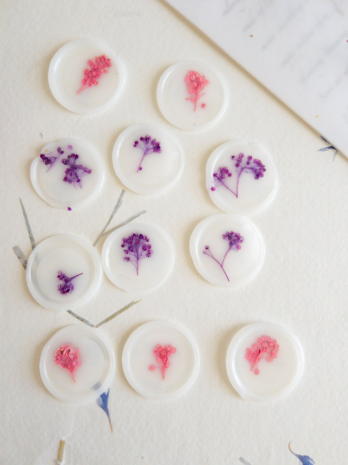 Vellum seal Pressed flower Seals Stickers, Self Adhesive Wax Seals, flower Wax Seals, Invitation Wax Seals, Wedding Wax Seal Stickers