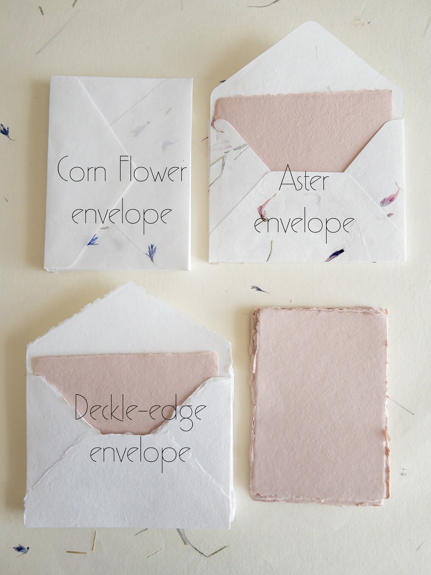 Set of 10 A6, multiple color Handmade Deckle Edge Paper and envelope, 4 BAR Paper, Handmade Cotton Rag Envelopes, papier coton