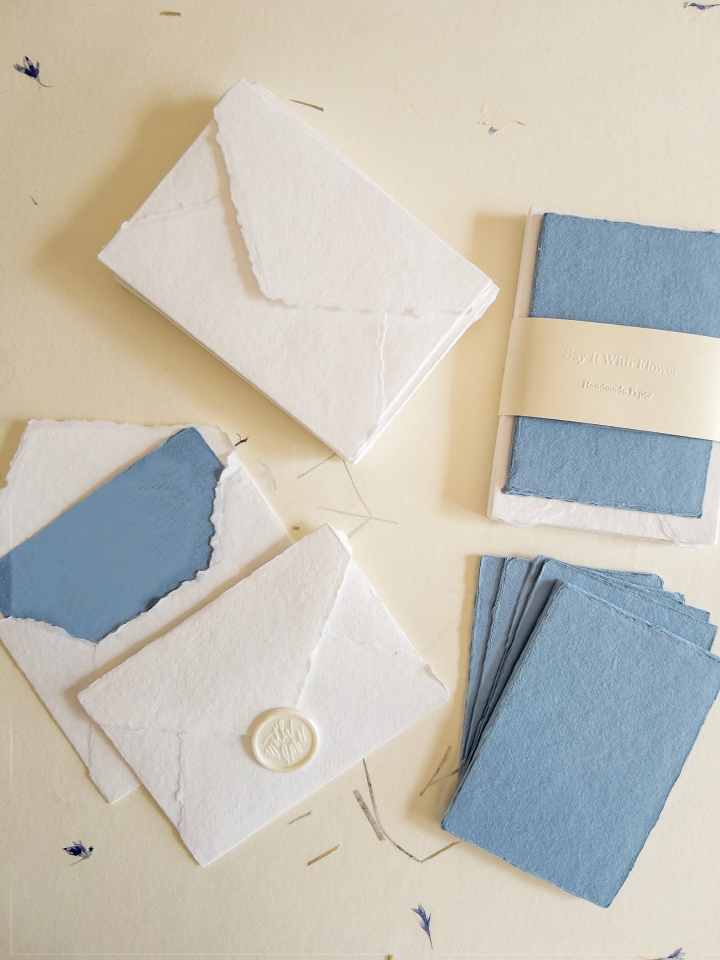 4Bar Dusty Blue paper and envelope set