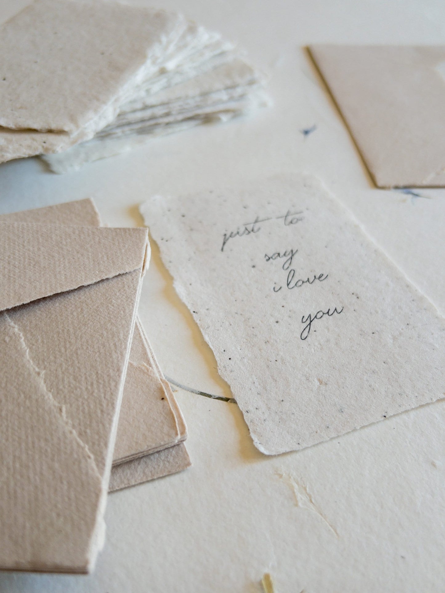 Deckle edge card, deckle edge paper with Coffee , Invitation Paper, Calligraphy Paper, handmade envelope, deckle edge place card