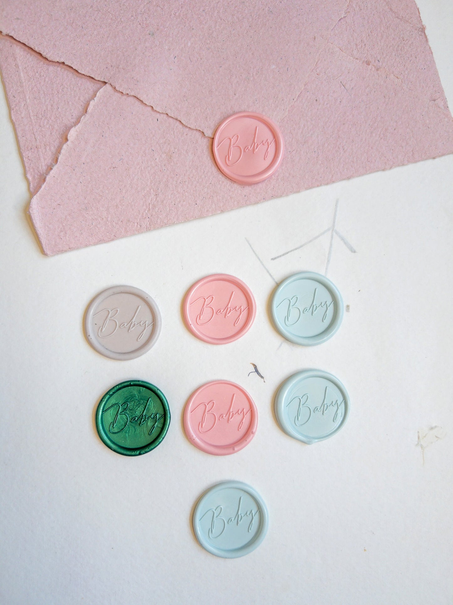 BABY wax seal, Self Adhesive wax seal , Christening Baptism Gender Reveal Invitations Baby Shower invites baby shower wax seal