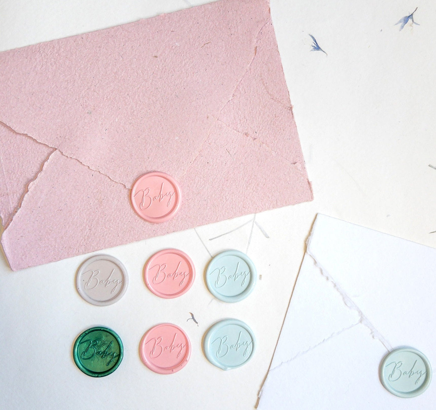 BABY wax seal, Self Adhesive wax seal , Christening Baptism Gender Reveal Invitations Baby Shower invites baby shower wax seal