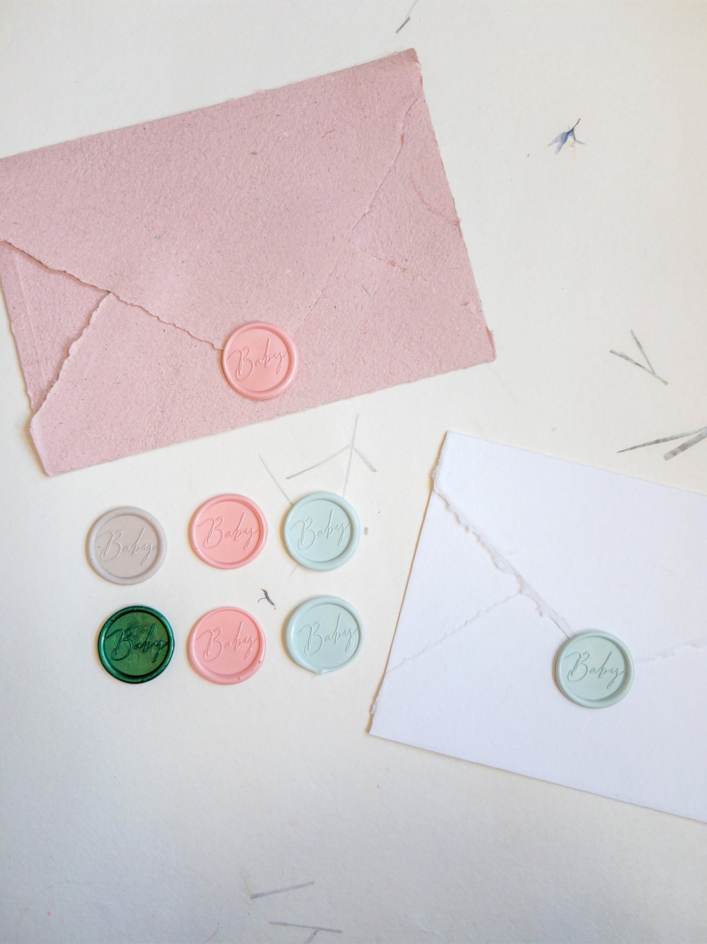 BABY wax seal, Self Adhesive wax seal , Christening Baptism Gender Reveal Invitations Baby Shower invites baby shower wax seal