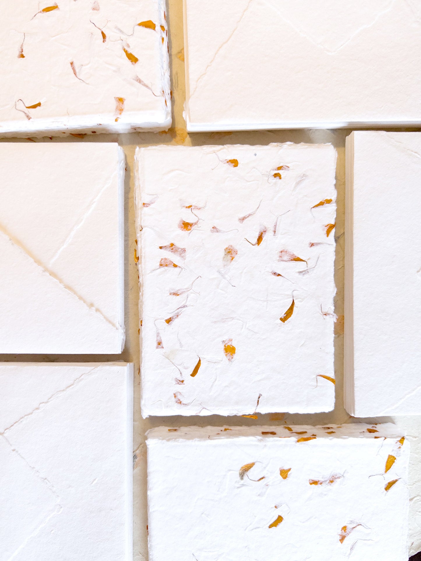 13x18 cm Marigold Handmade Deckle Edge paper and Envelope