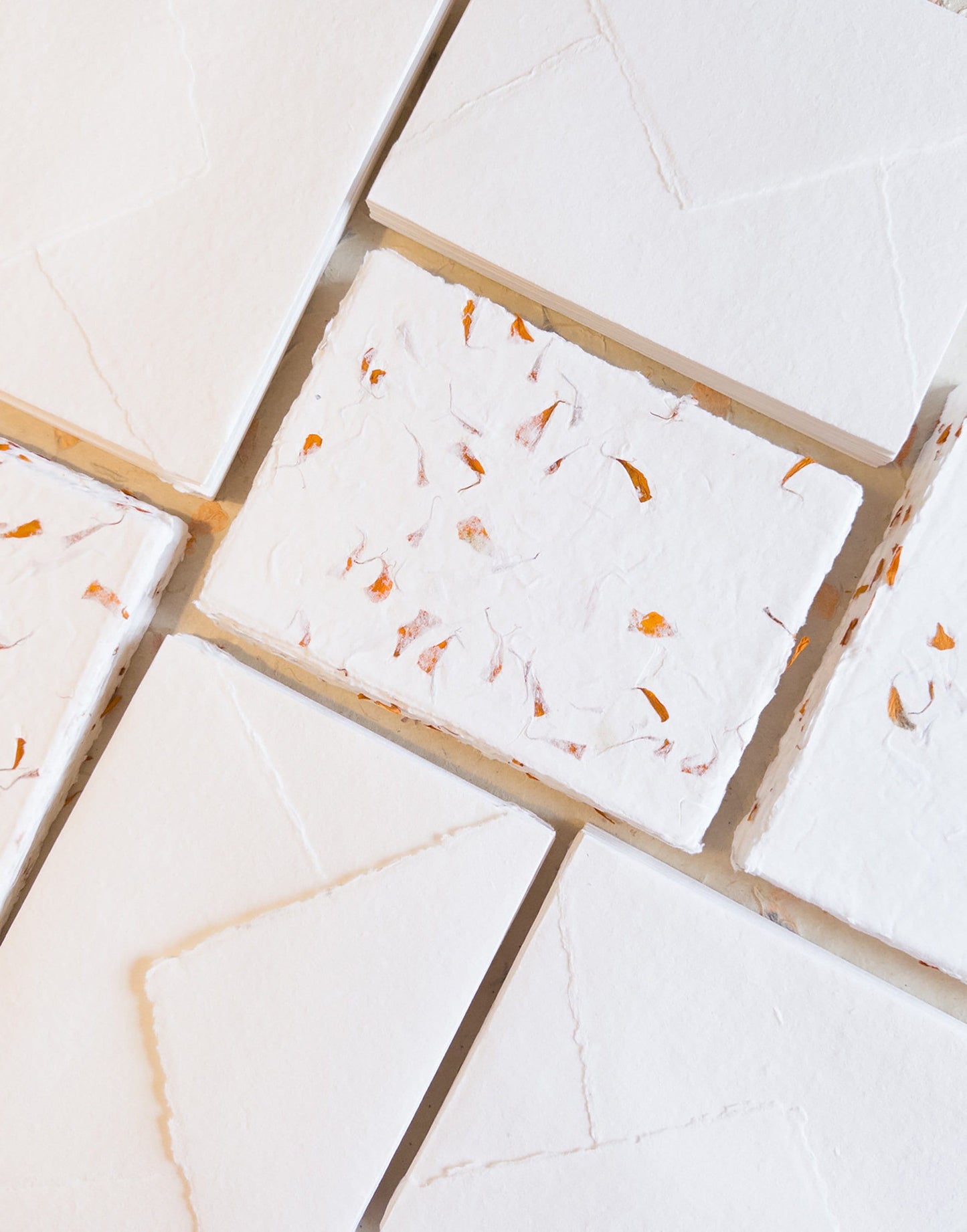 13x18 cm Marigold Handmade Deckle Edge paper and Envelope