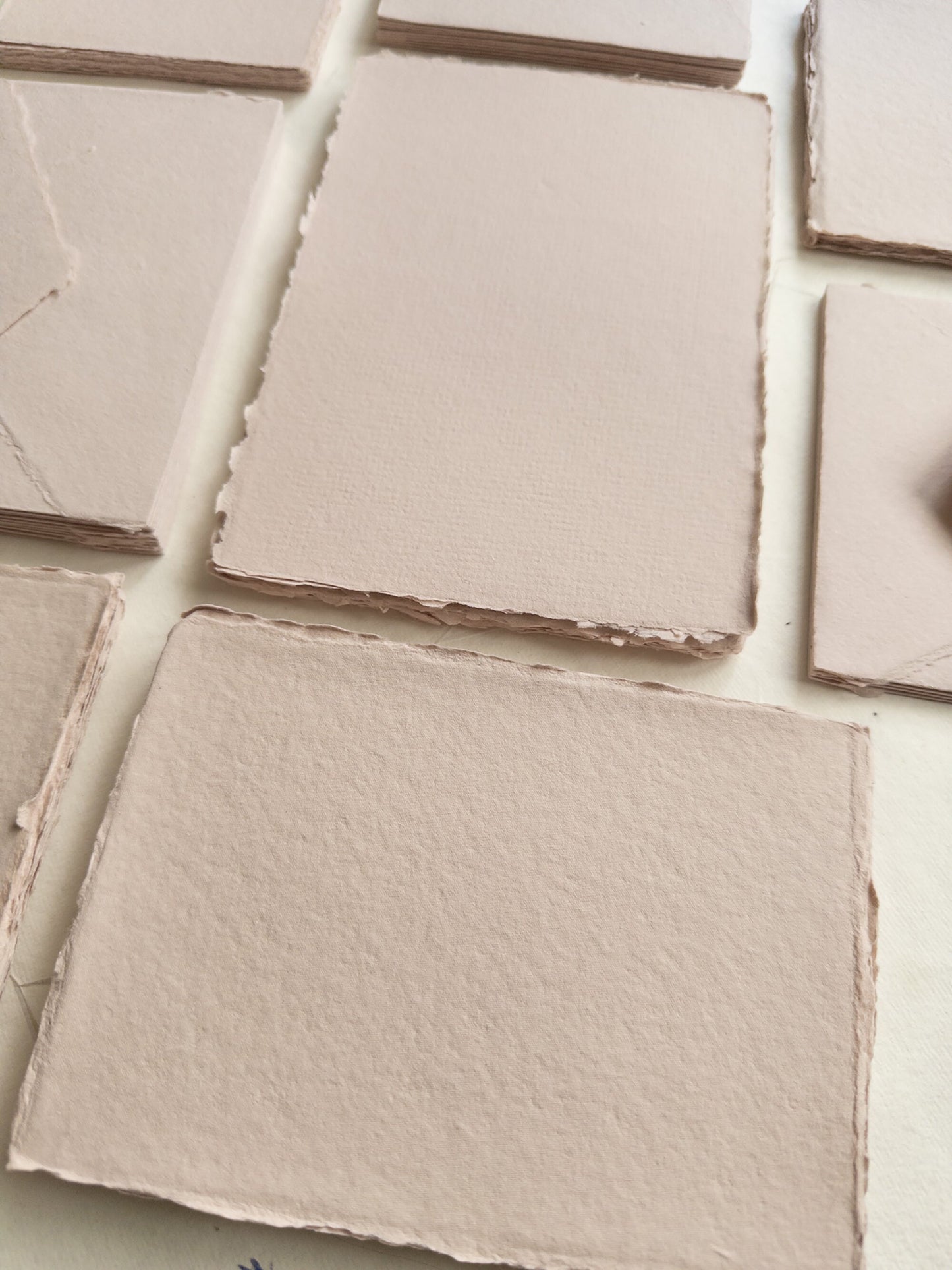 Blush Deckle edge paper and Envelopes