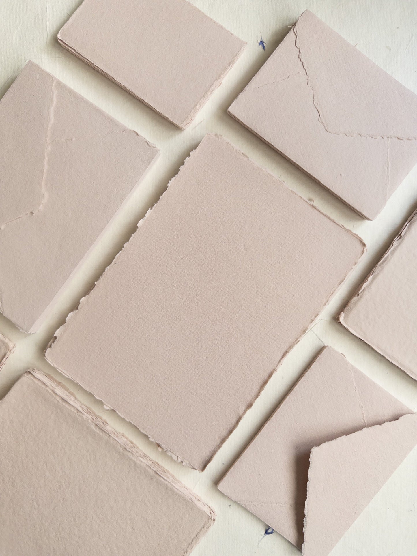 Blush Deckle edge paper and Envelopes