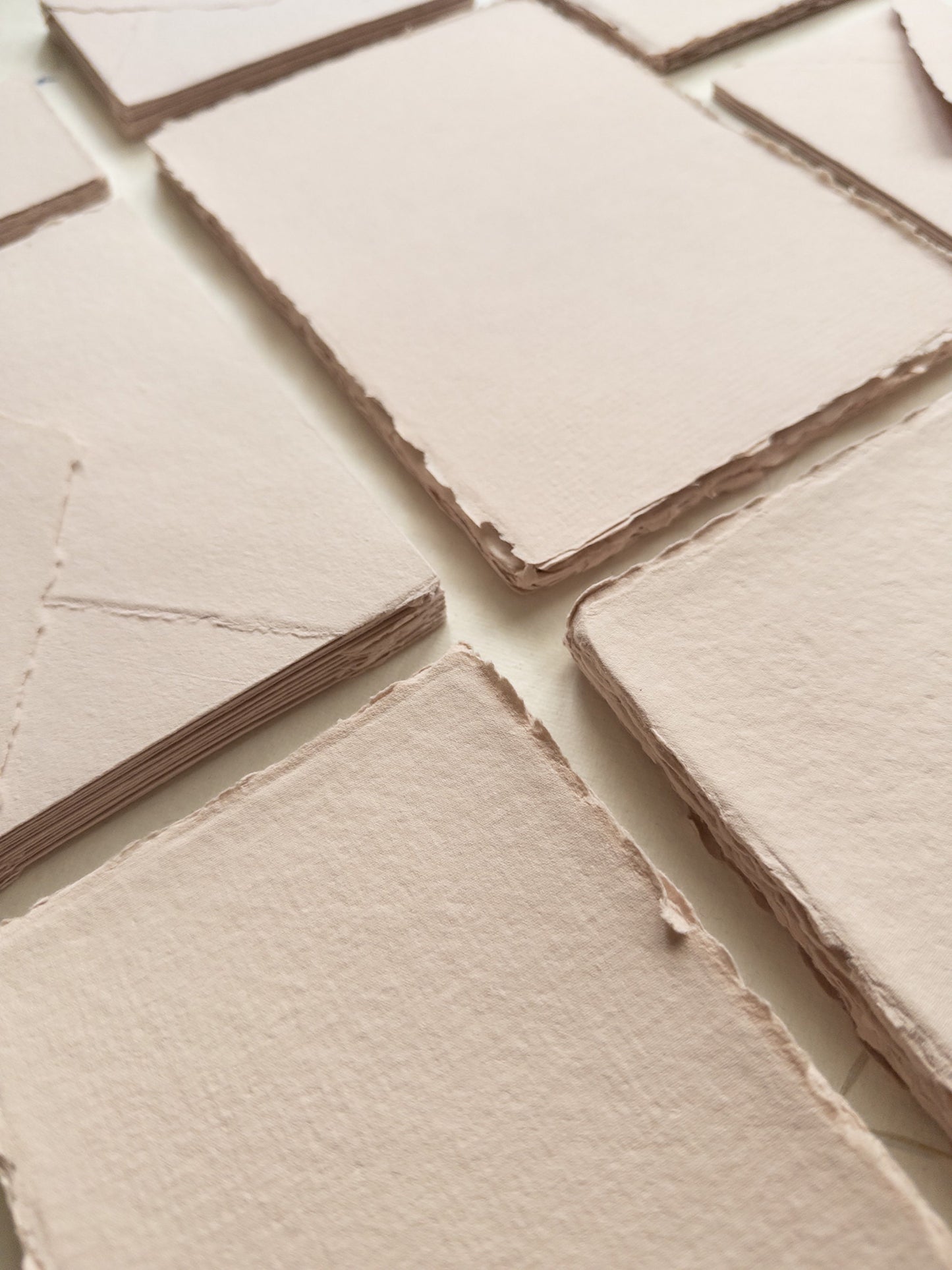 Blush Deckle edge paper and Envelopes