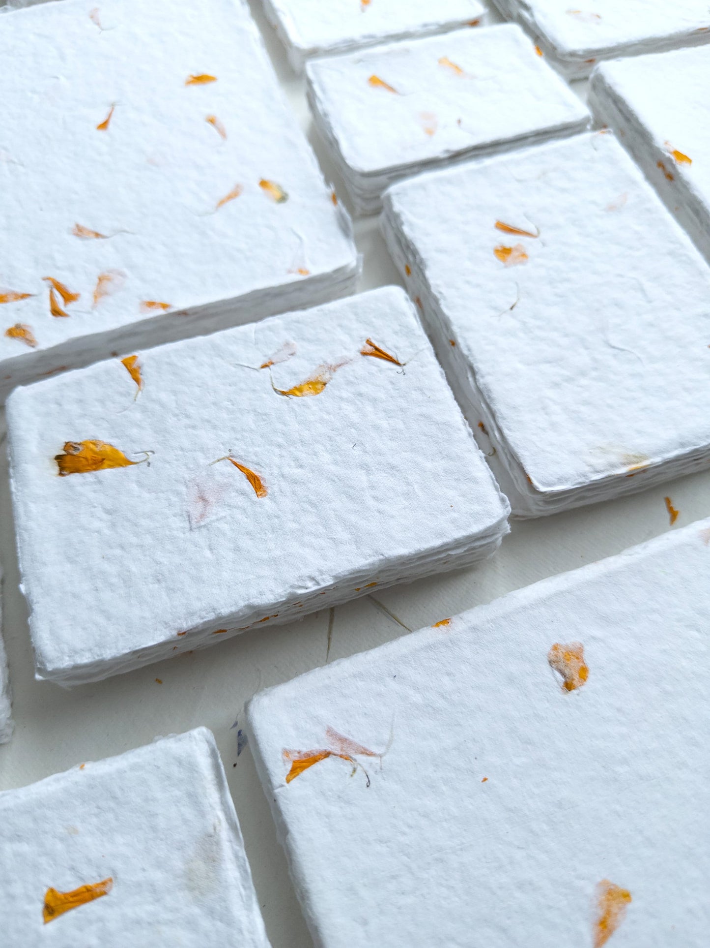 Marigold Handmade Deckle Edge paper deckle edge Envelop, Petal Handmade paper Cotton Rag paper, Invitation Paper, Handmade paper,