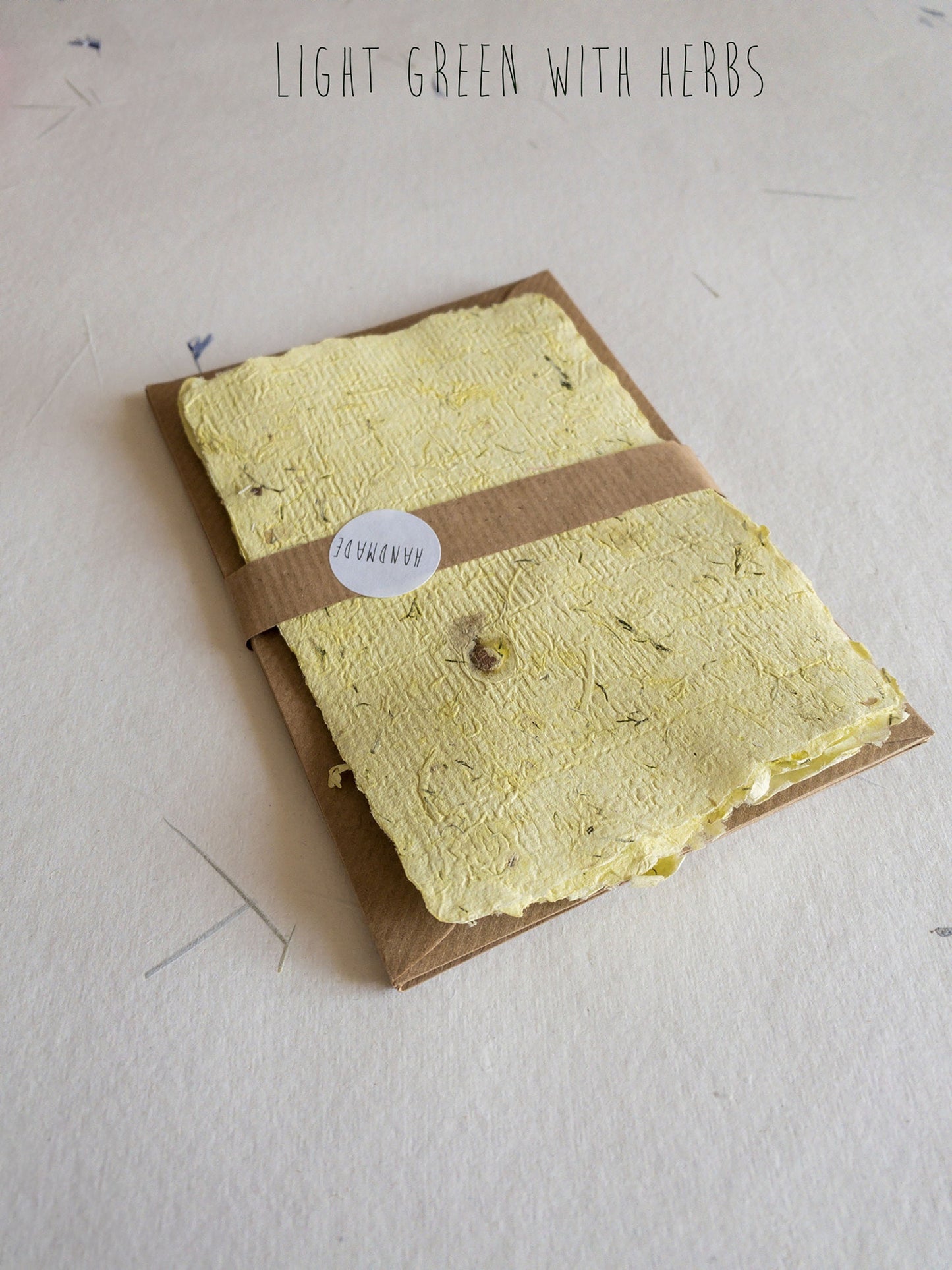 Handmade Deckle Edge Paper with Envelop, real pressed flower( A6) Deckle Edge Paper, Invitation Paper, Calligraphy Paper, Handmade Paper