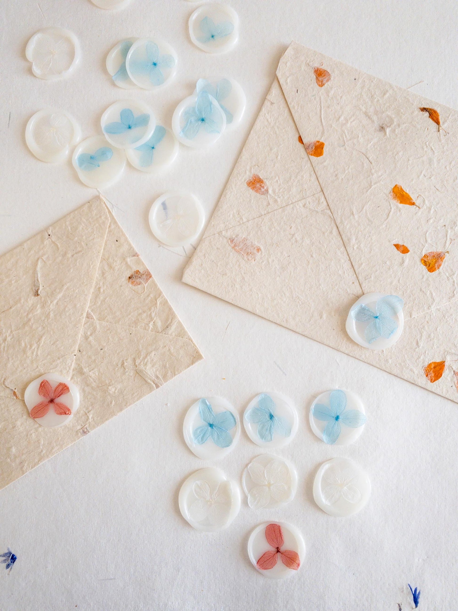 Hydrangea Pressed flower Seals Stickers, Self Adhesive Wax Seals, flower Wax Seals, Invitation Wax Seals, Wedding Wax Seal Stickers
