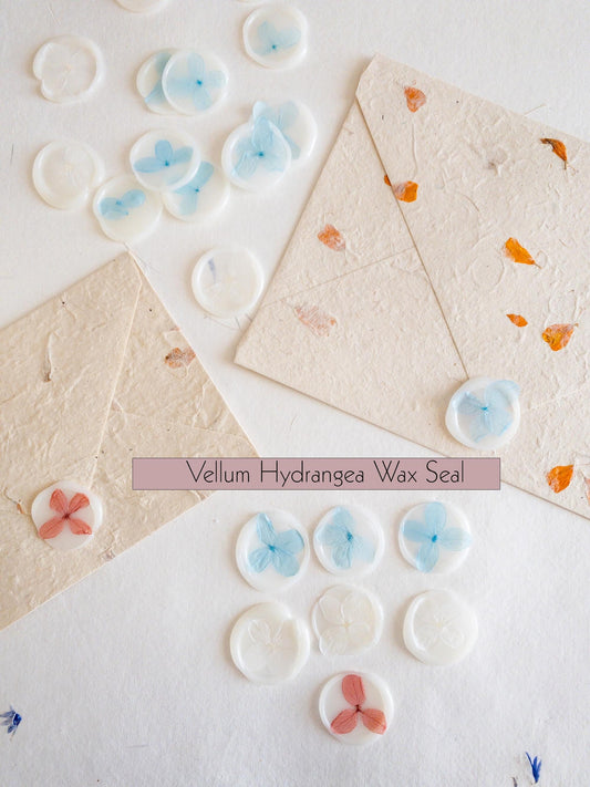 Hydrangea Pressed flower Seals Stickers, Self Adhesive Wax Seals, flower Wax Seals, Invitation Wax Seals, Wedding Wax Seal Stickers