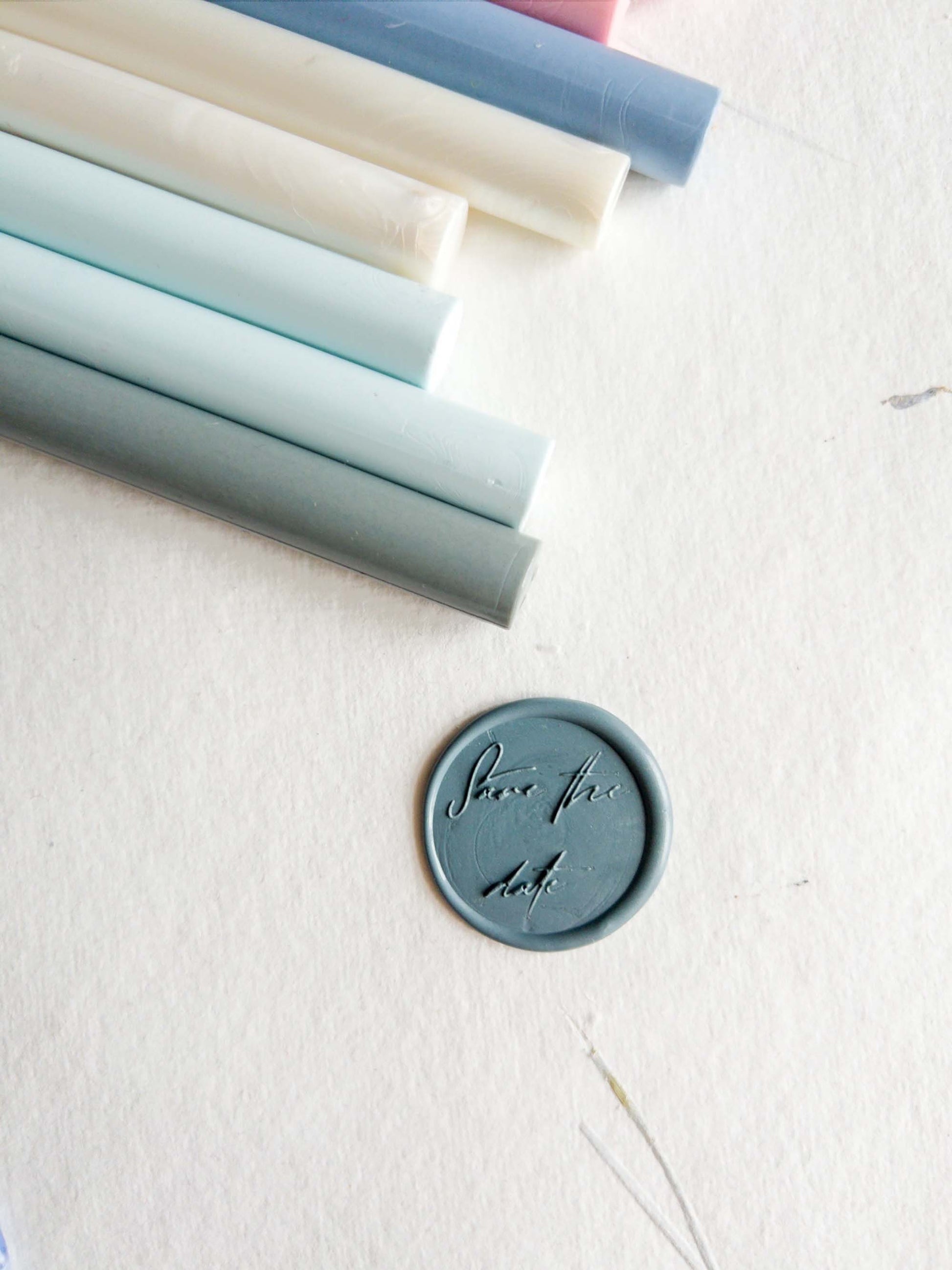 "Save The Date" Self Adhesive wax seal