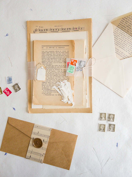 Old book paper bundle , snail mail paper , stationery paper bundle, decorative paper, junk Journal paper bundle, scrap booking paper