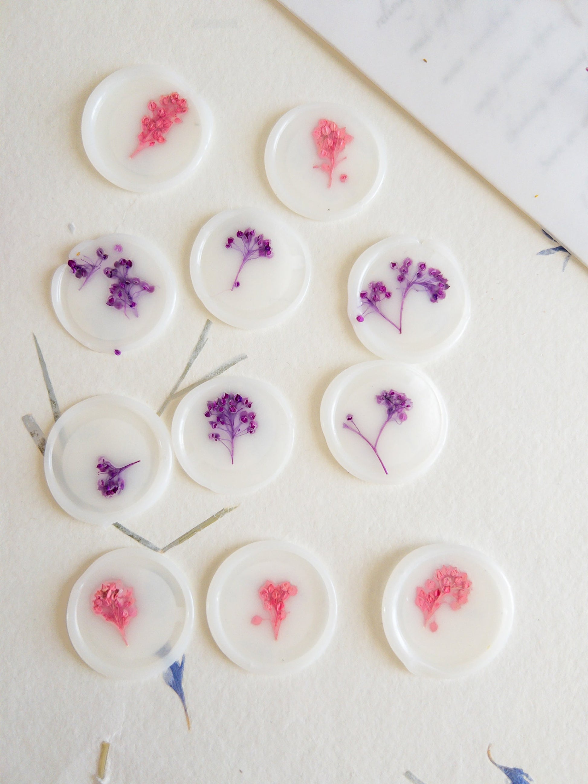 Vellum seal Pressed flower Seals Stickers, Self Adhesive Wax Seals, flower Wax Seals, Invitation Wax Seals, Wedding Wax Seal Stickers