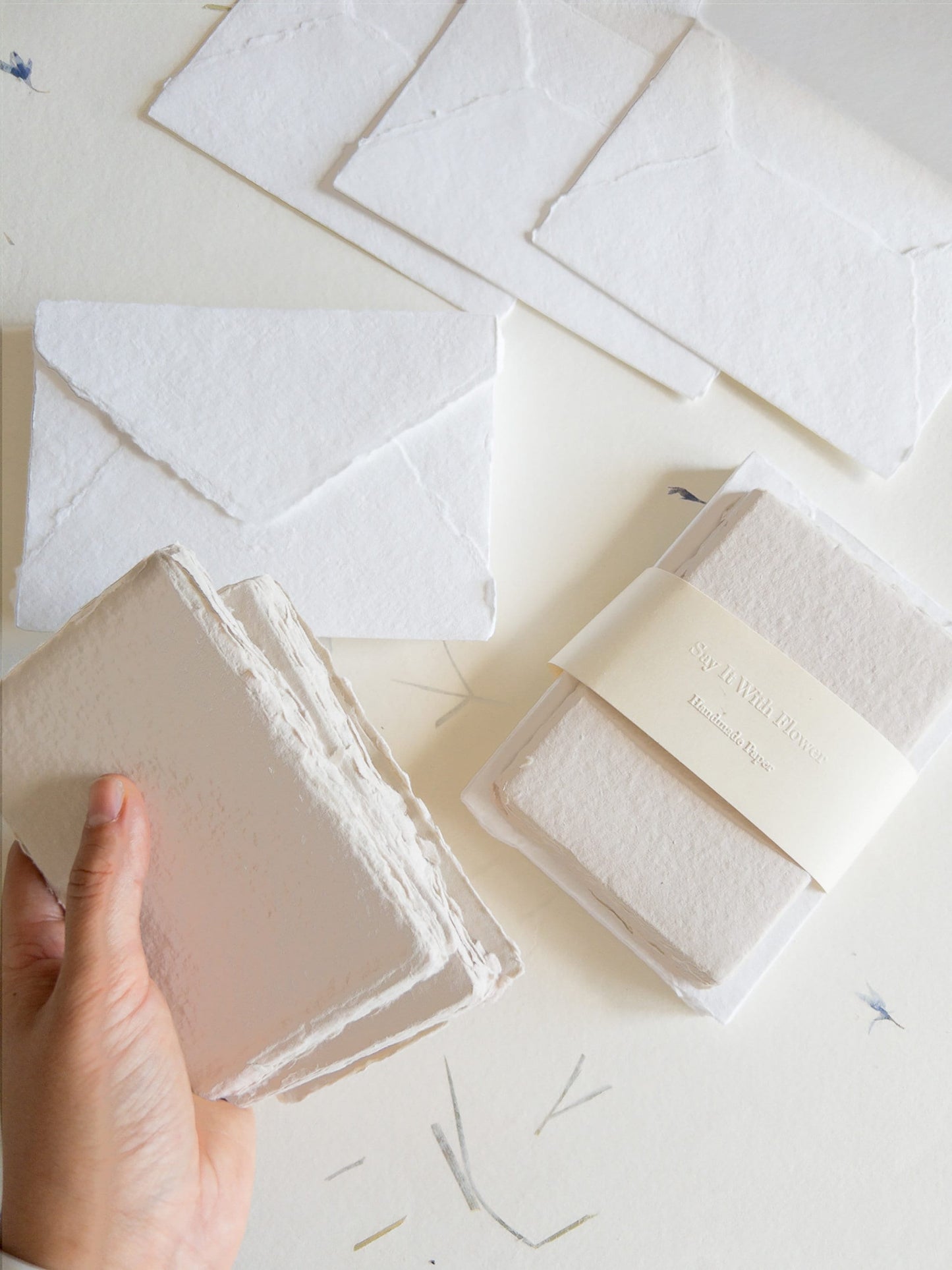 Beige Handmade Deckle Edge Cotton Paper 4 Bar envelope, 4 BAR Deckle Edge Paper, Invitation Calligraphy Paper, Papier Fait Main,