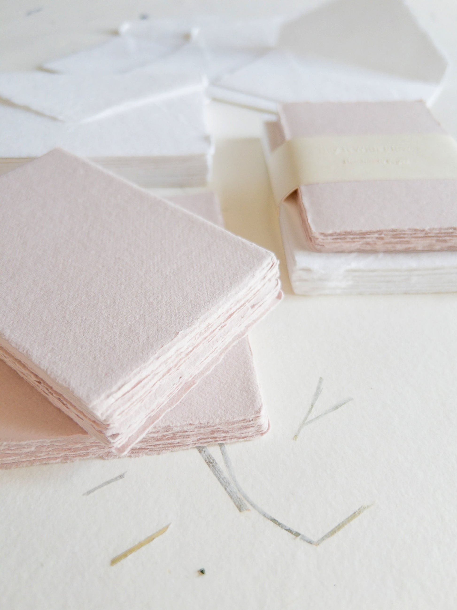 Vintage Rose Handmade Deckle Edge Cotton Paper 4 Bar envelope, 4 BAR Deckle Edge Paper, Invitation Calligraphy Paper, Papier Fait Main,