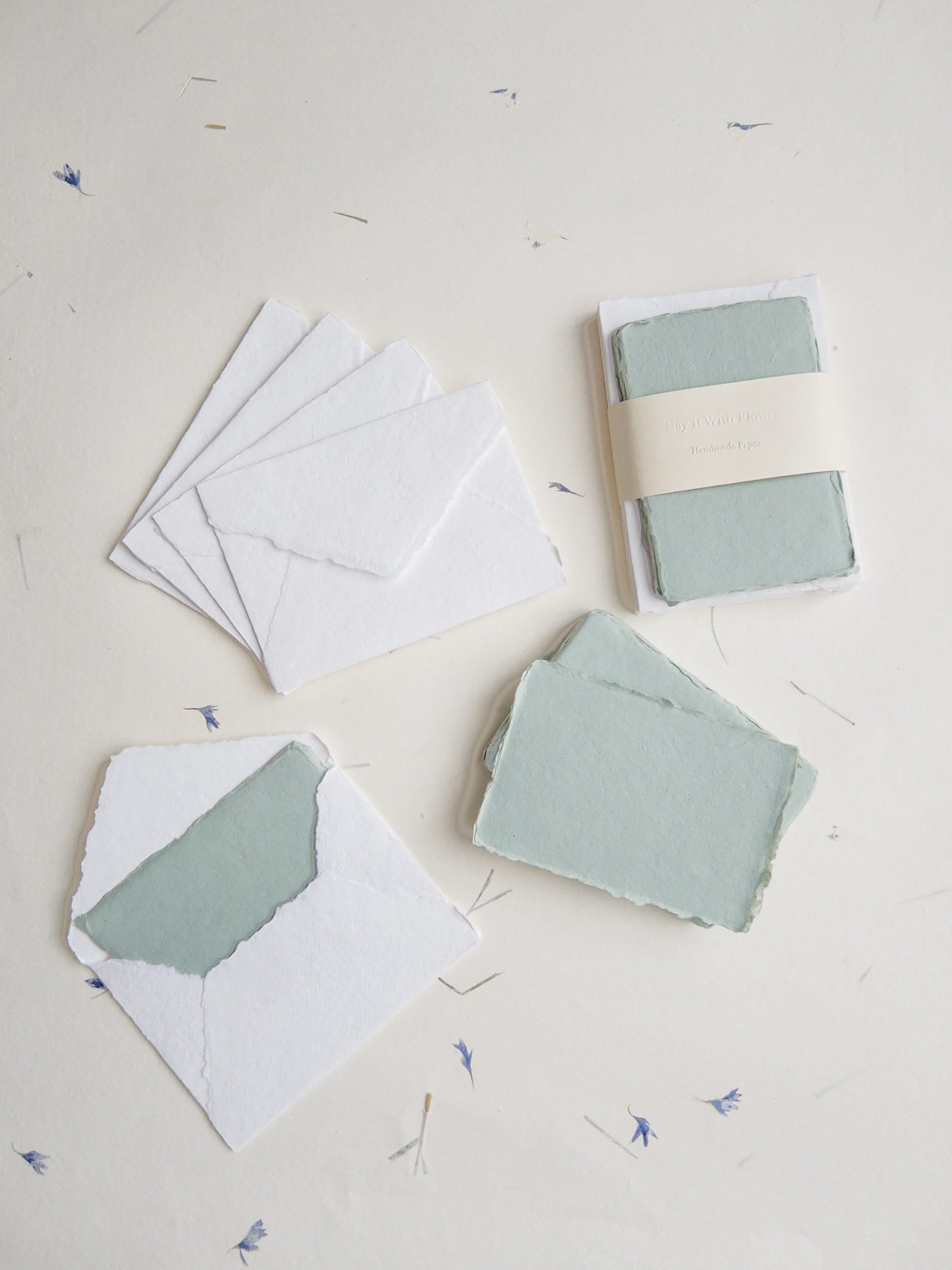 Sage green, Sage green Handmade Deckle Edge Paper 4 Bar envelope, 4 BAR Deckle Edge Paper, invite Calligraphy Paper, Handmade Paper,