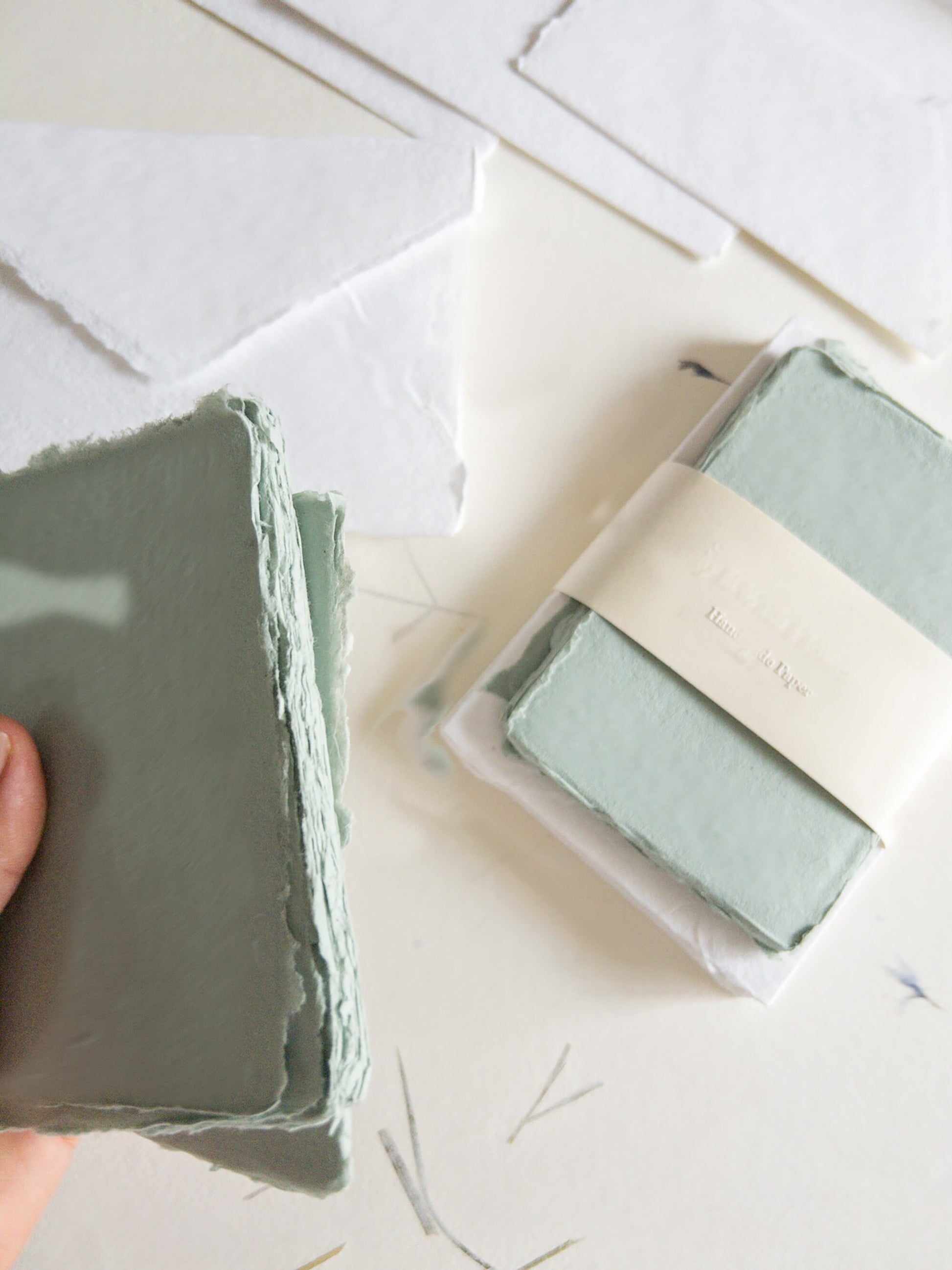 Sage green, Sage green Handmade Deckle Edge Paper 4 Bar envelope, 4 BAR Deckle Edge Paper, invite Calligraphy Paper, Handmade Paper,