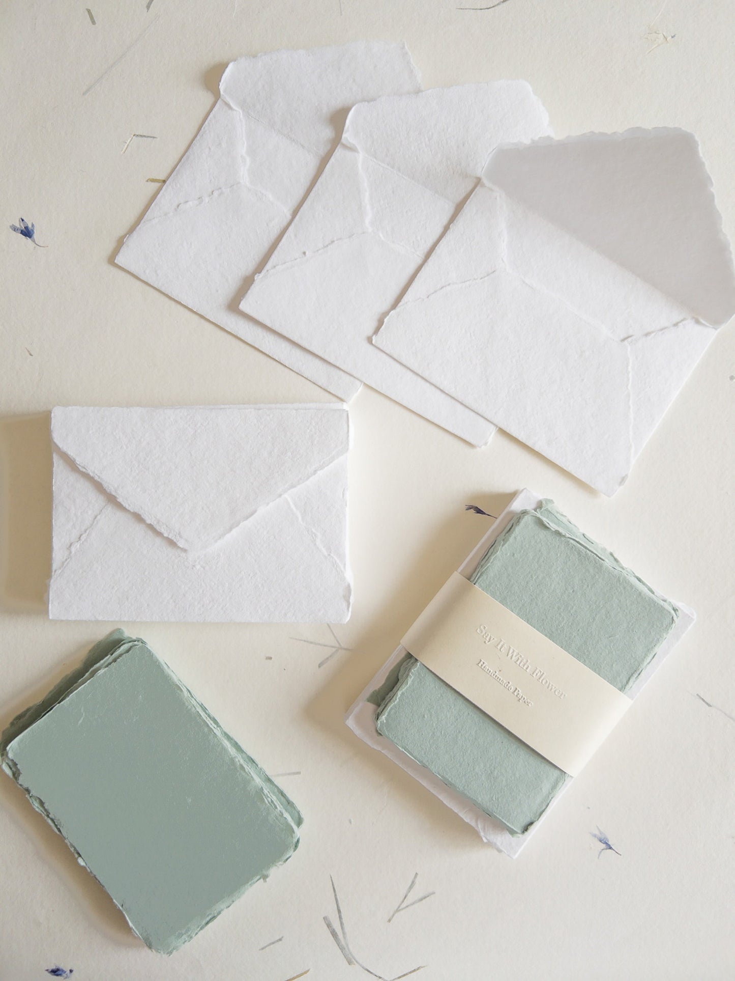 Sage green, Sage green Handmade Deckle Edge Paper 4 Bar envelope, 4 BAR Deckle Edge Paper, invite Calligraphy Paper, Handmade Paper,