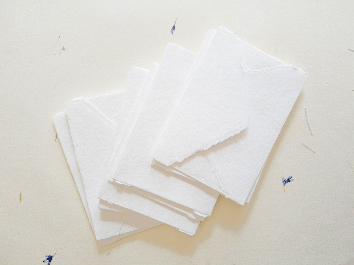 Soft White Handmade Deckle Edge Paper 4 Bar envelope, 4 BAR Deckle Edge Paper, invite Calligraphy Paper, Papier Fait Main,
