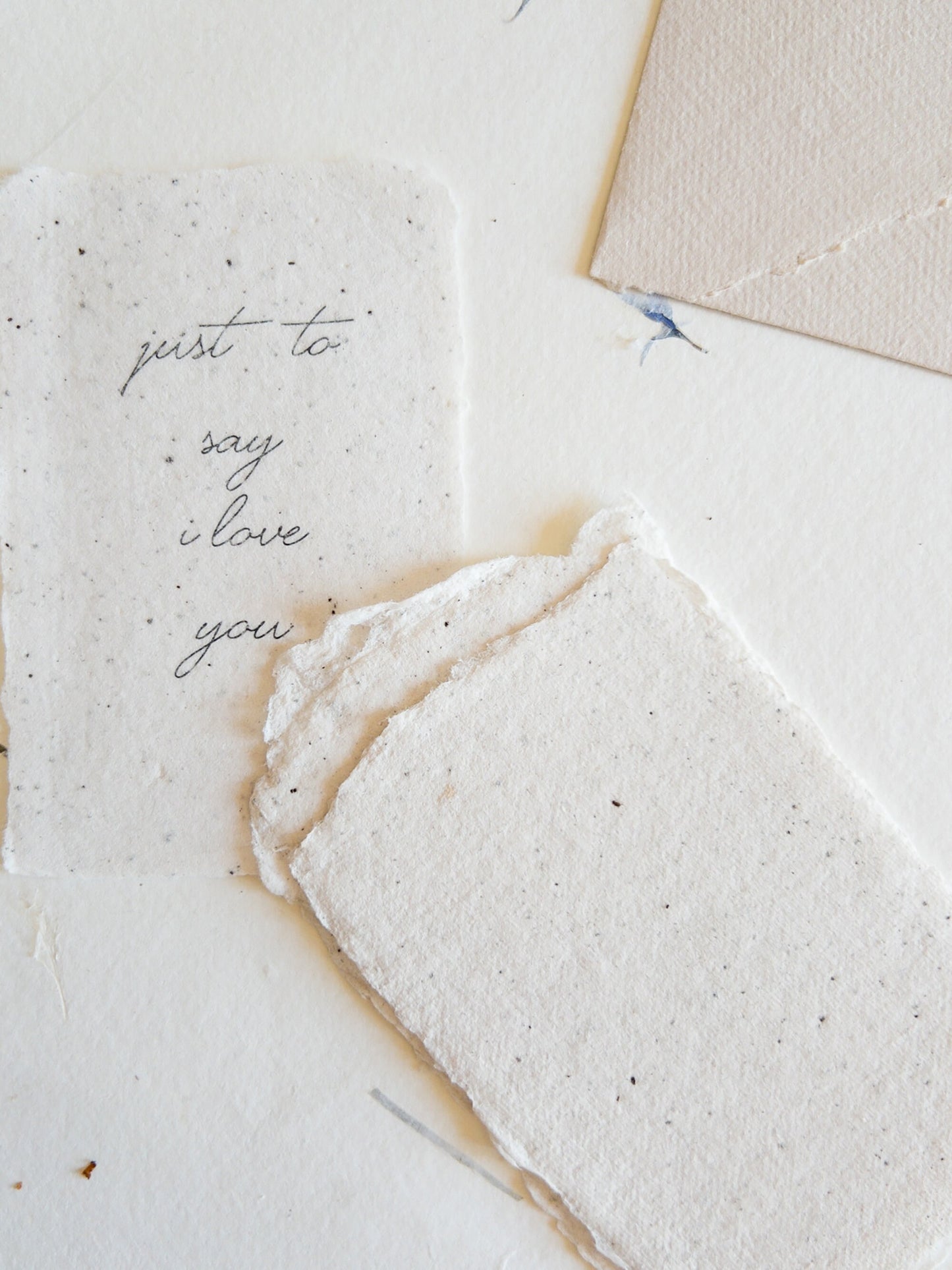Deckle edge card, deckle edge paper with Coffee , Invitation Paper, Calligraphy Paper, handmade envelope, deckle edge place card