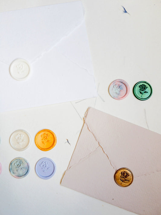 Rose" wax seal, Self Adhesive wax seal , wedding Invitations invites, custom wax seal, 3d wax seal rose wax seal, flower wax seal