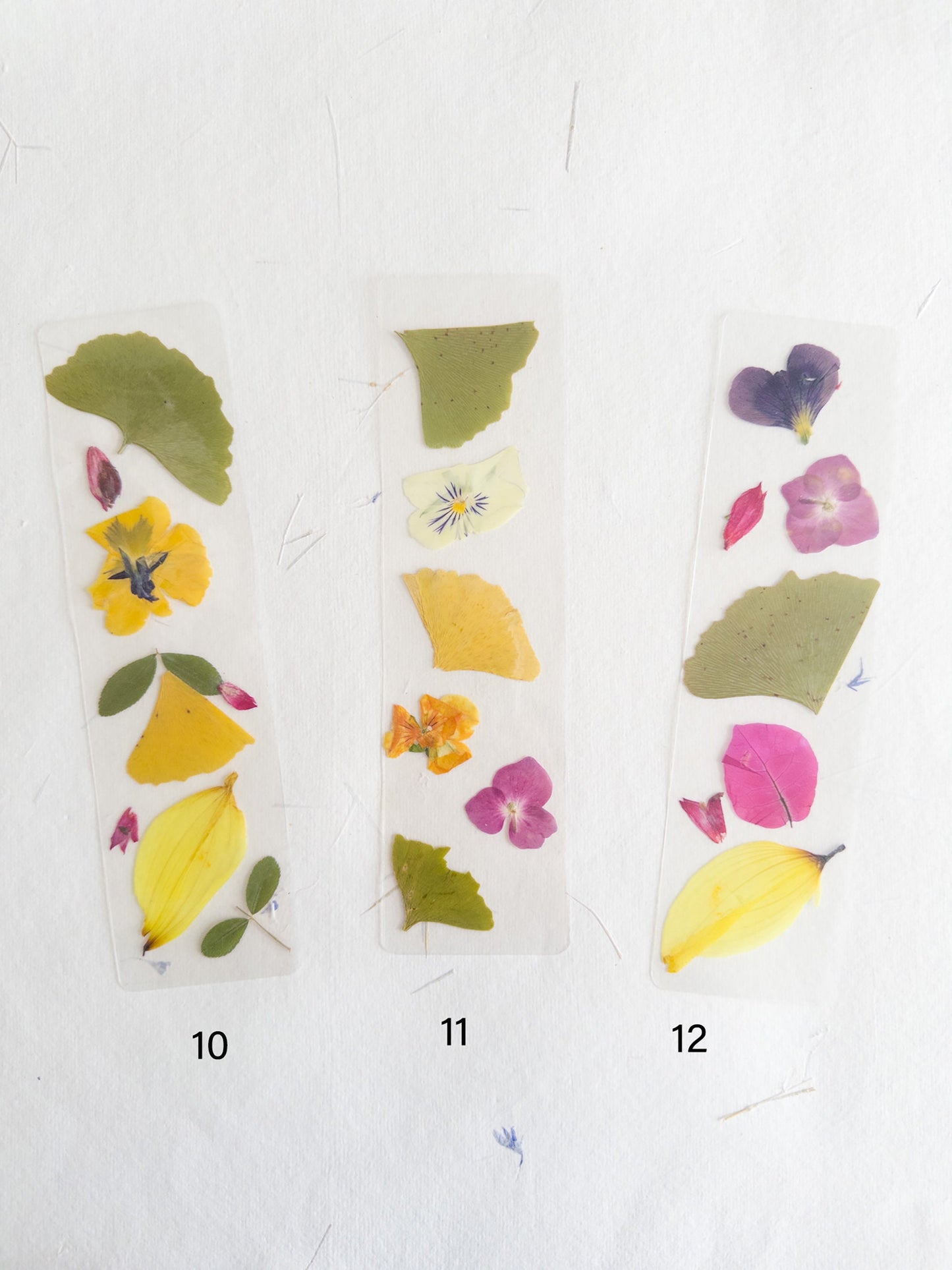 Transparent pressed flower bookmark, mixed flowers, handmade bookmark, gift, dried flower, fleur séchée , marque page laminated bookmark