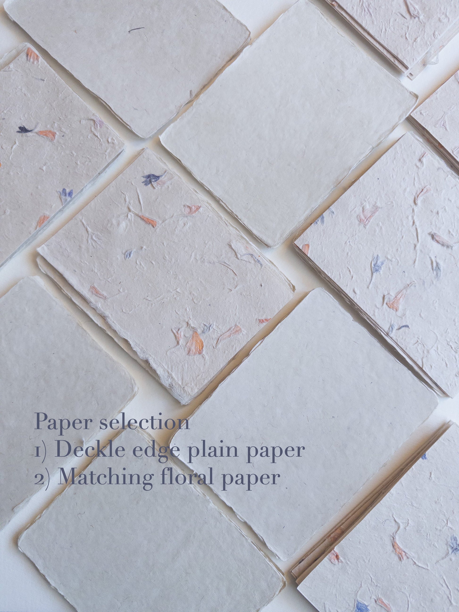 Marigold paper SET OF FIVE Handmade paper with Envelop, pressed flower paper 5x7 paper, A6 paper, Invitation Paper, Papier Fait Main