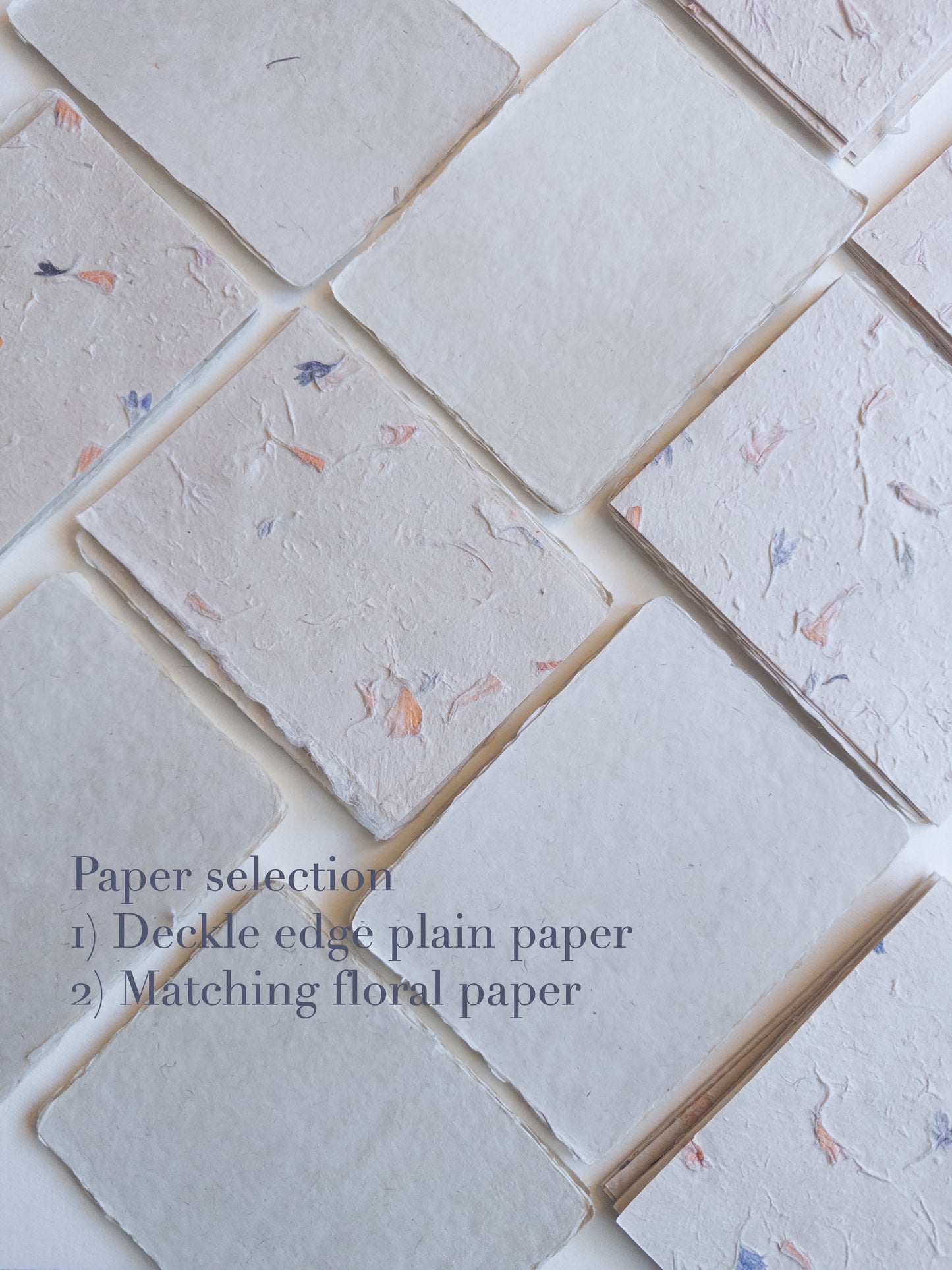 Corn Flower paper SET OF FIVE Handmade paper with Envelop, pressed flower paper 5x7 paper, A6 paper, Invitation Paper, Papier Fait Main