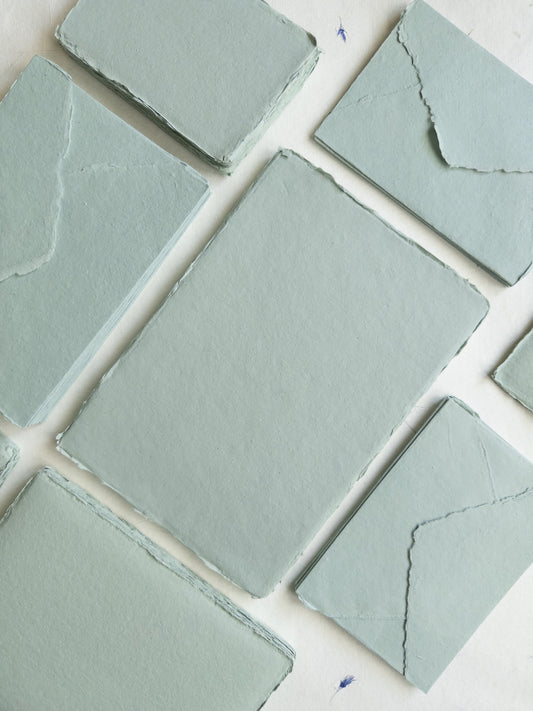 Succulent deckle edge paper