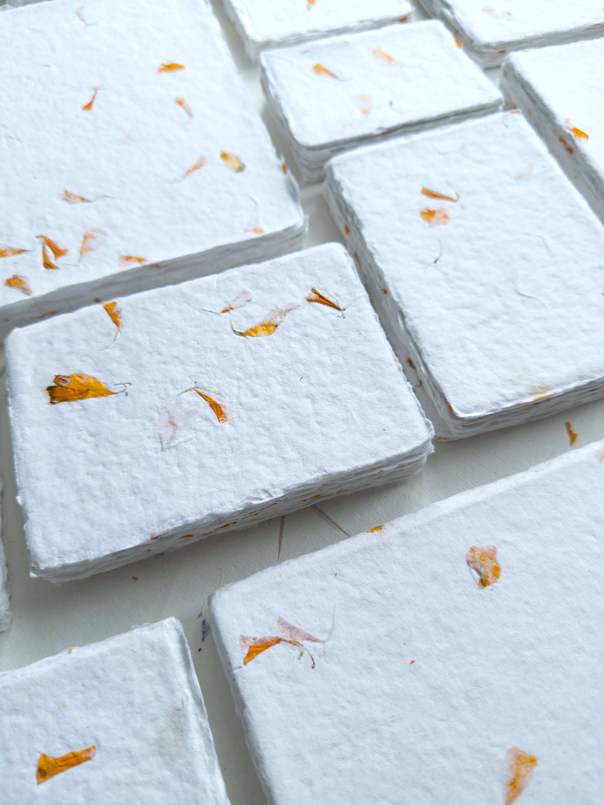 Marigold Handmade Deckle Edge paper deckle edge Envelop, 5x7 paper, A7 paper, Cotton Rag paper, Invitation Paper, Handmade paper,